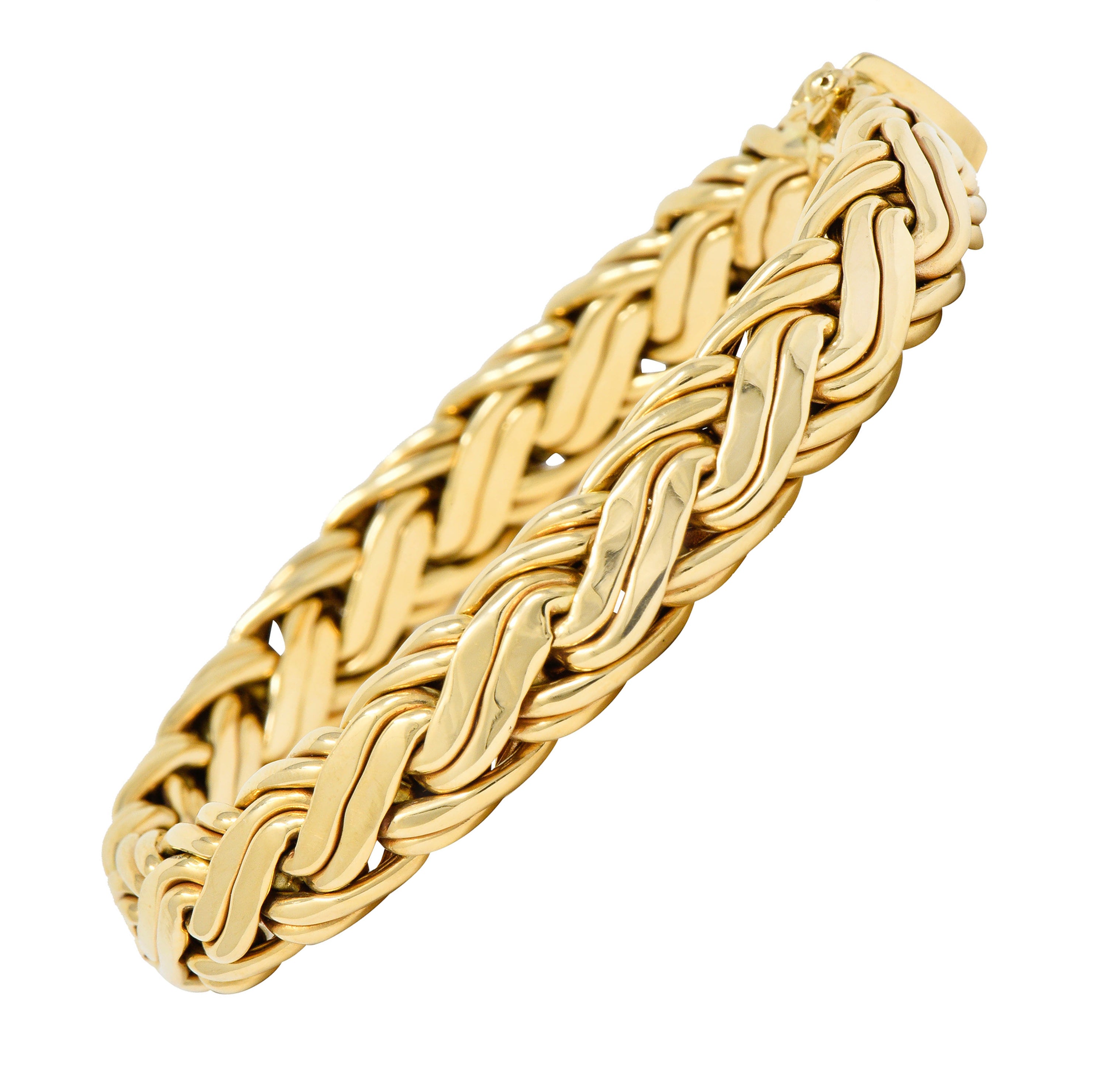 Tiffany & Co. 14 Karat Gold Woven Chain Bracelet Circa 1970bracelet - Wilson's Estate Jewelry