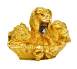 French Victorian Rose Cut Diamond 18 Karat Gold Puppy BroochBrooch - Wilson's Estate Jewelry