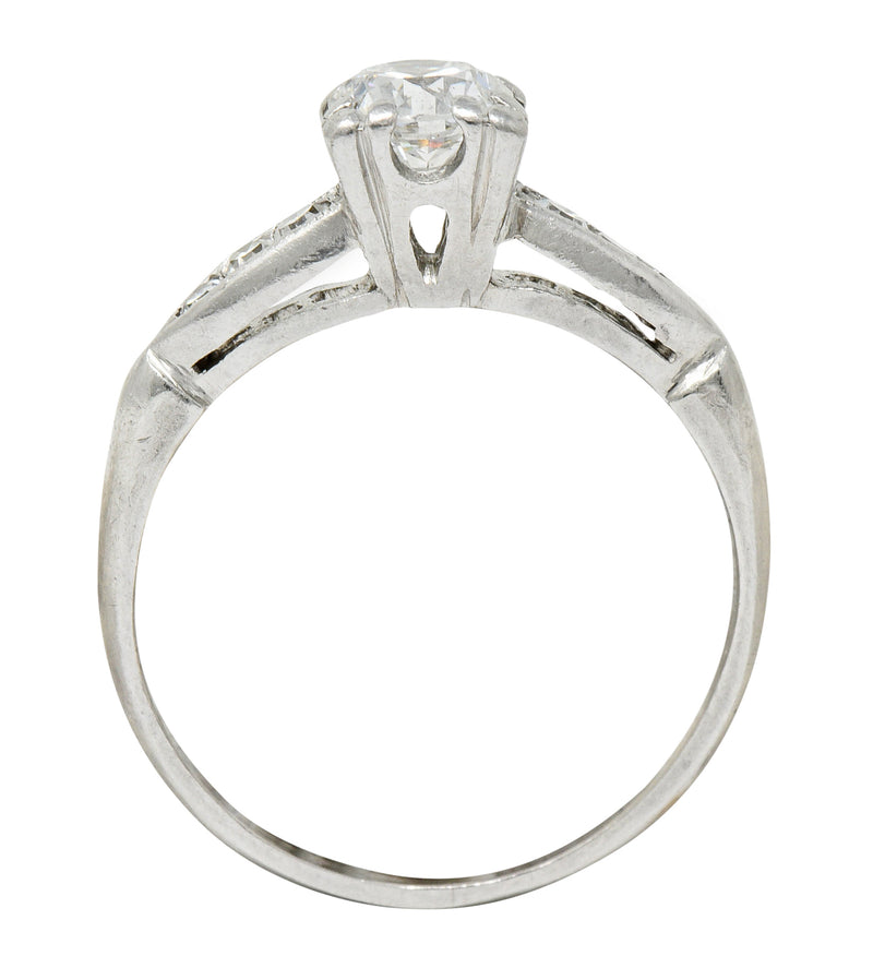 Retro 0.63 CTW Diamond Platinum Engagement Ring Circa 1940Ring - Wilson's Estate Jewelry