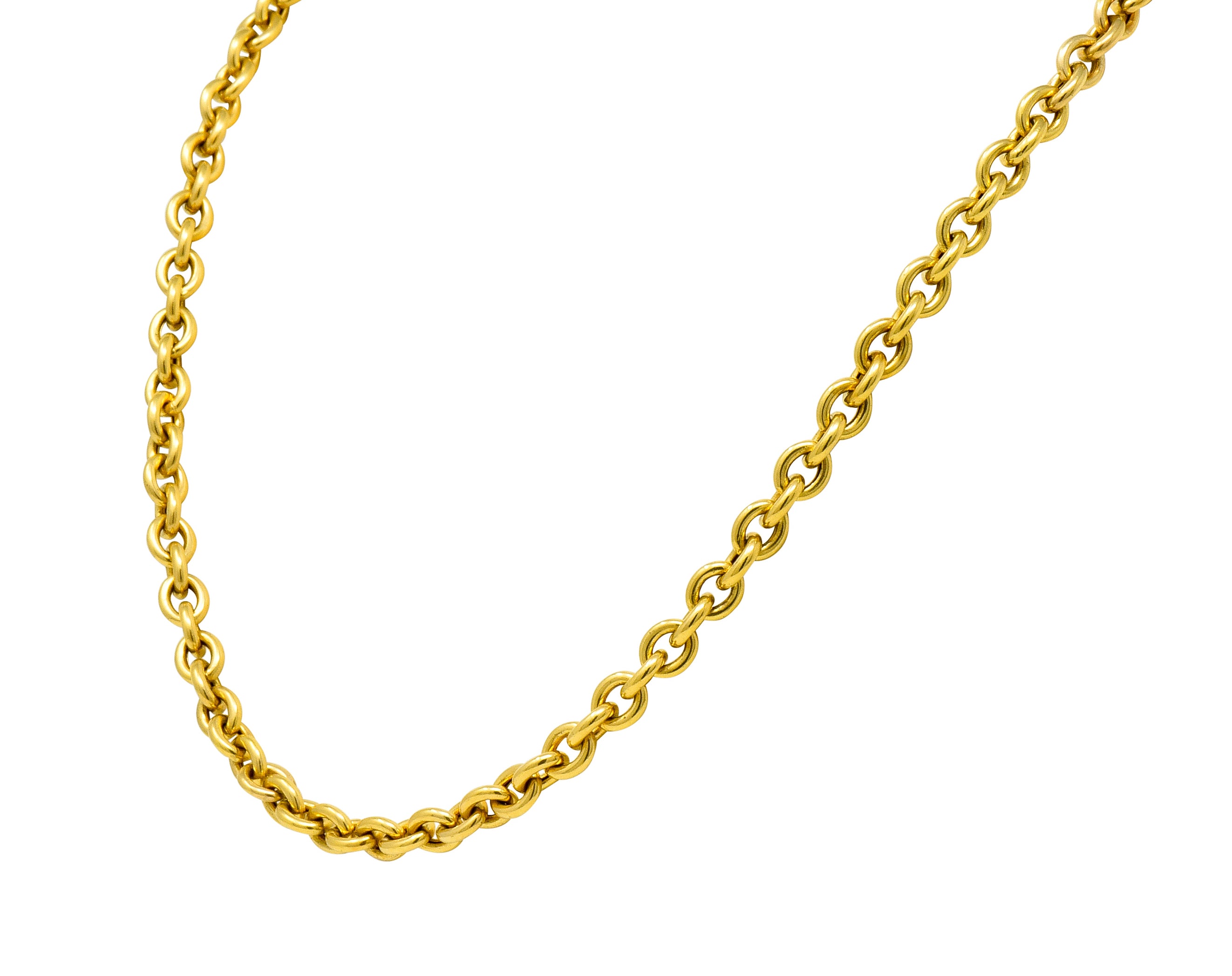 Vintage 14 Karat Yellow Gold 30 Inch Cable Chain Unisex Necklace - Wilson's Estate Jewelry