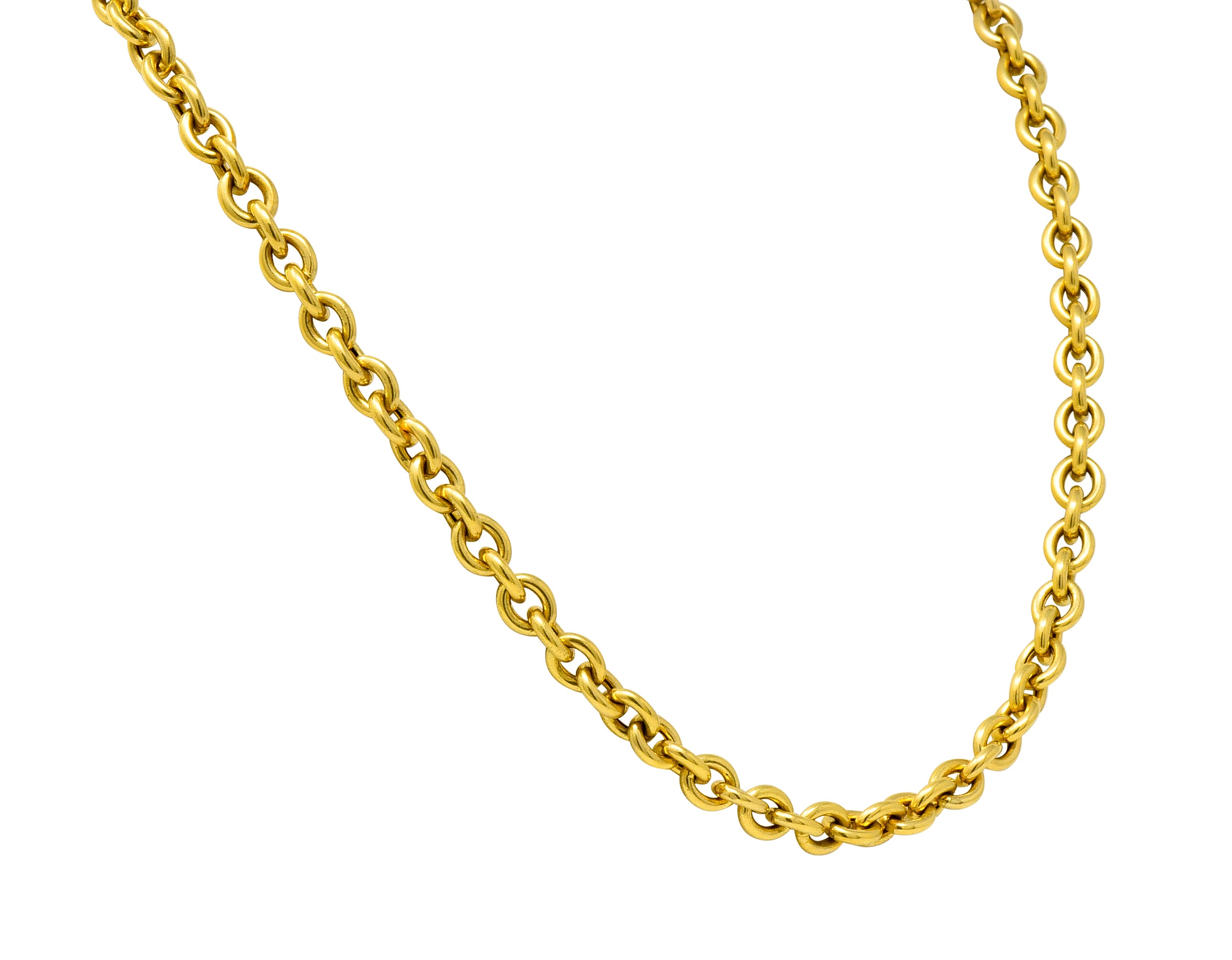 Vintage 14 Karat Yellow Gold 30 Inch Cable Chain Unisex Necklace - Wilson's Estate Jewelry