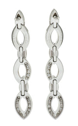 Cartier French Diamond 18 Karat White Gold Diadea Drop EarringsEarrings - Wilson's Estate Jewelry