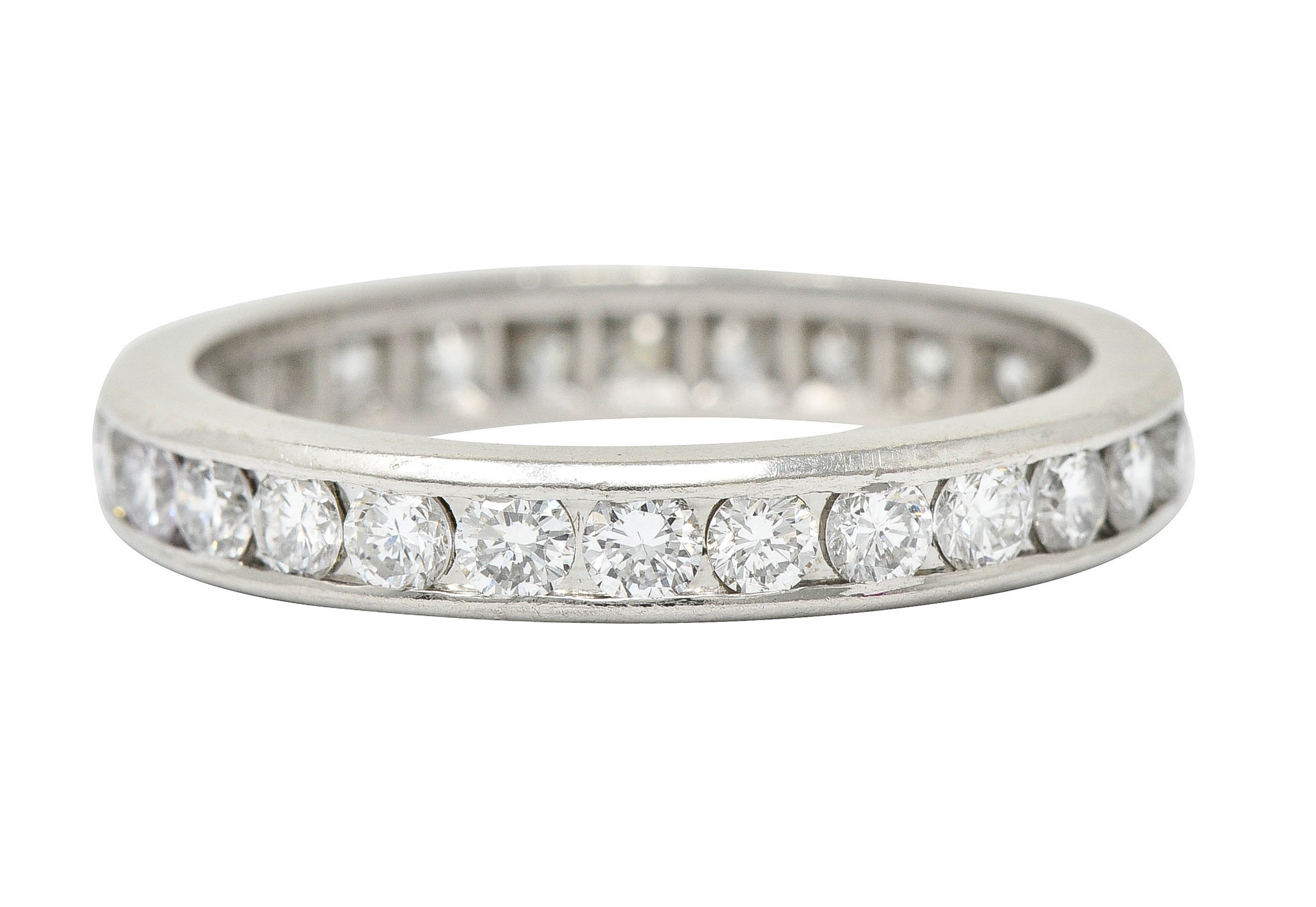 Classic 1.50 CTW Diamond Platinum Channel Eternity Band RingRing - Wilson's Estate Jewelry