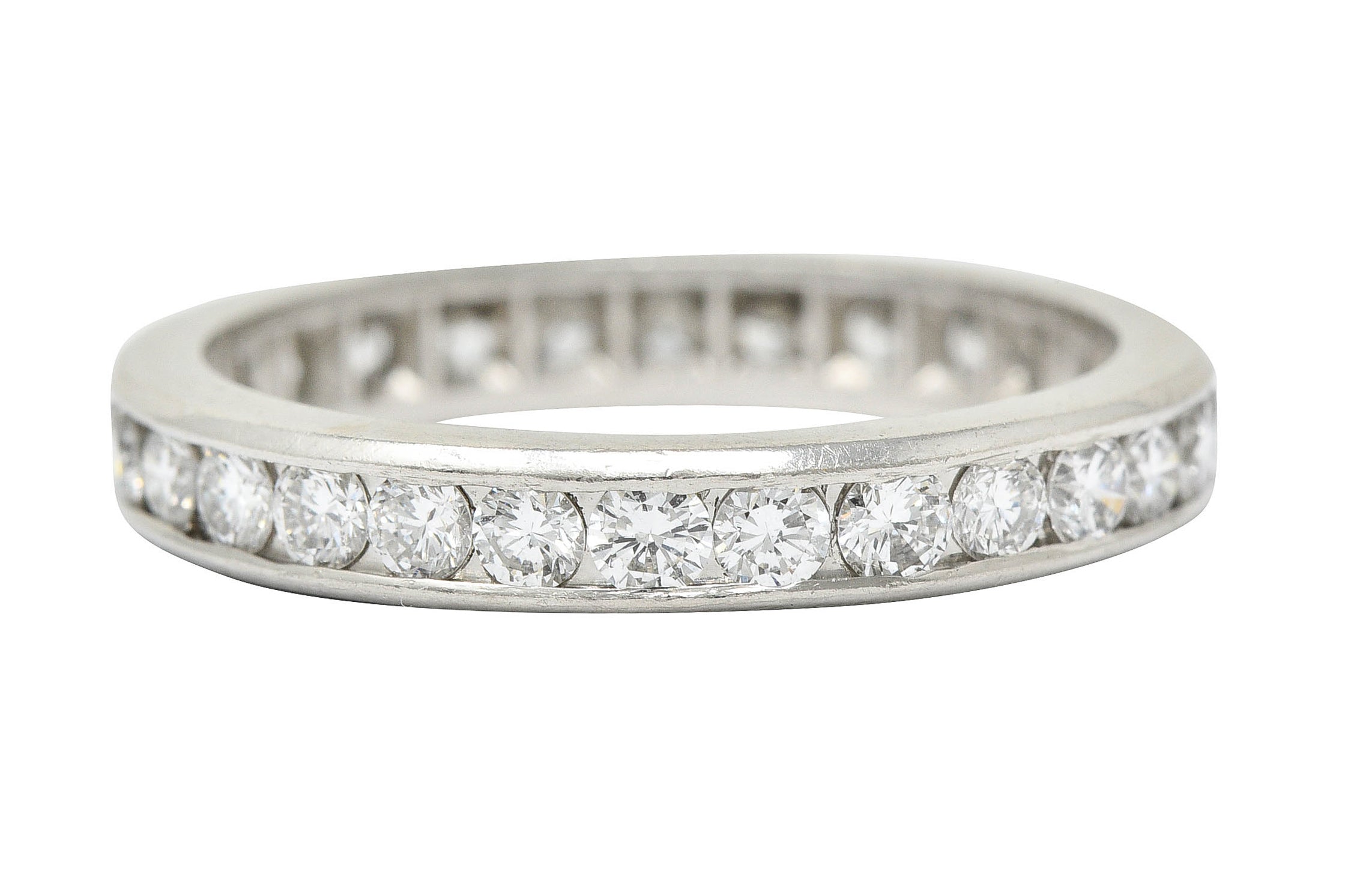 Classic 1.50 CTW Diamond Platinum Channel Eternity Band RingRing - Wilson's Estate Jewelry