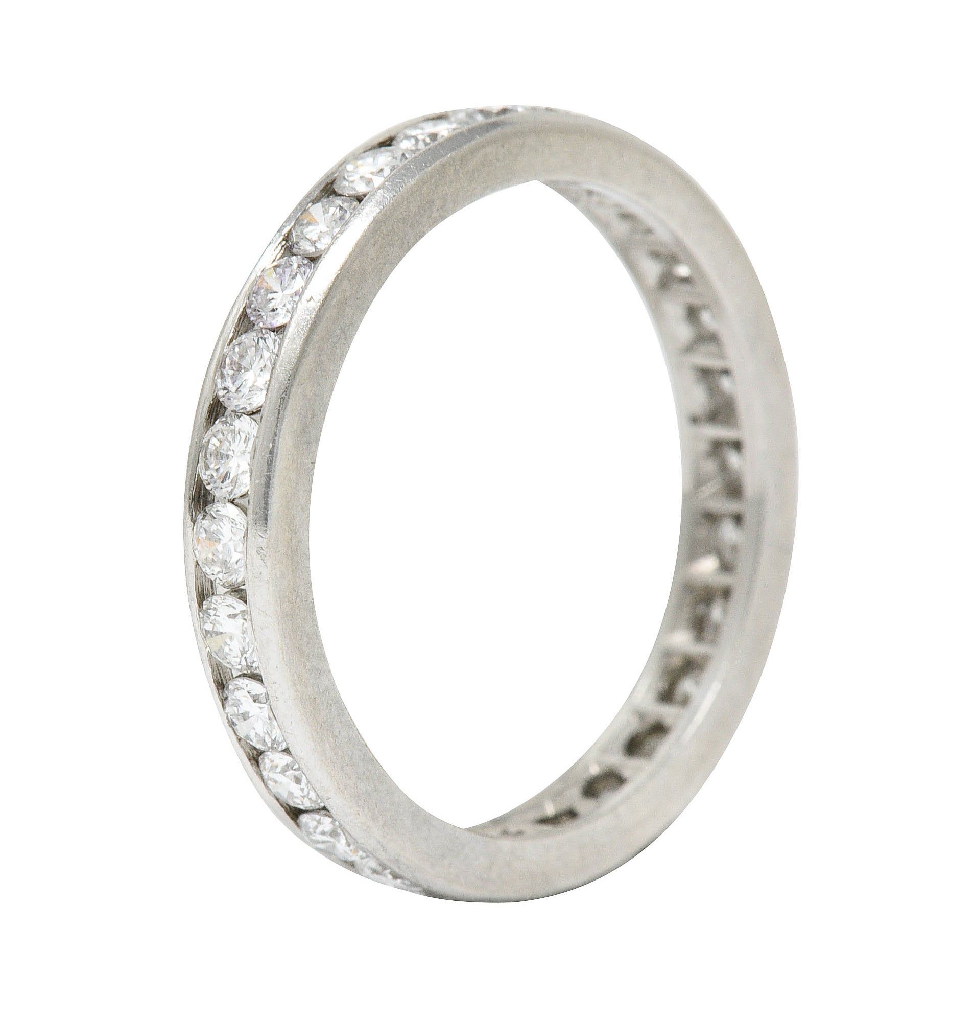 Classic 1.50 CTW Diamond Platinum Channel Eternity Band RingRing - Wilson's Estate Jewelry