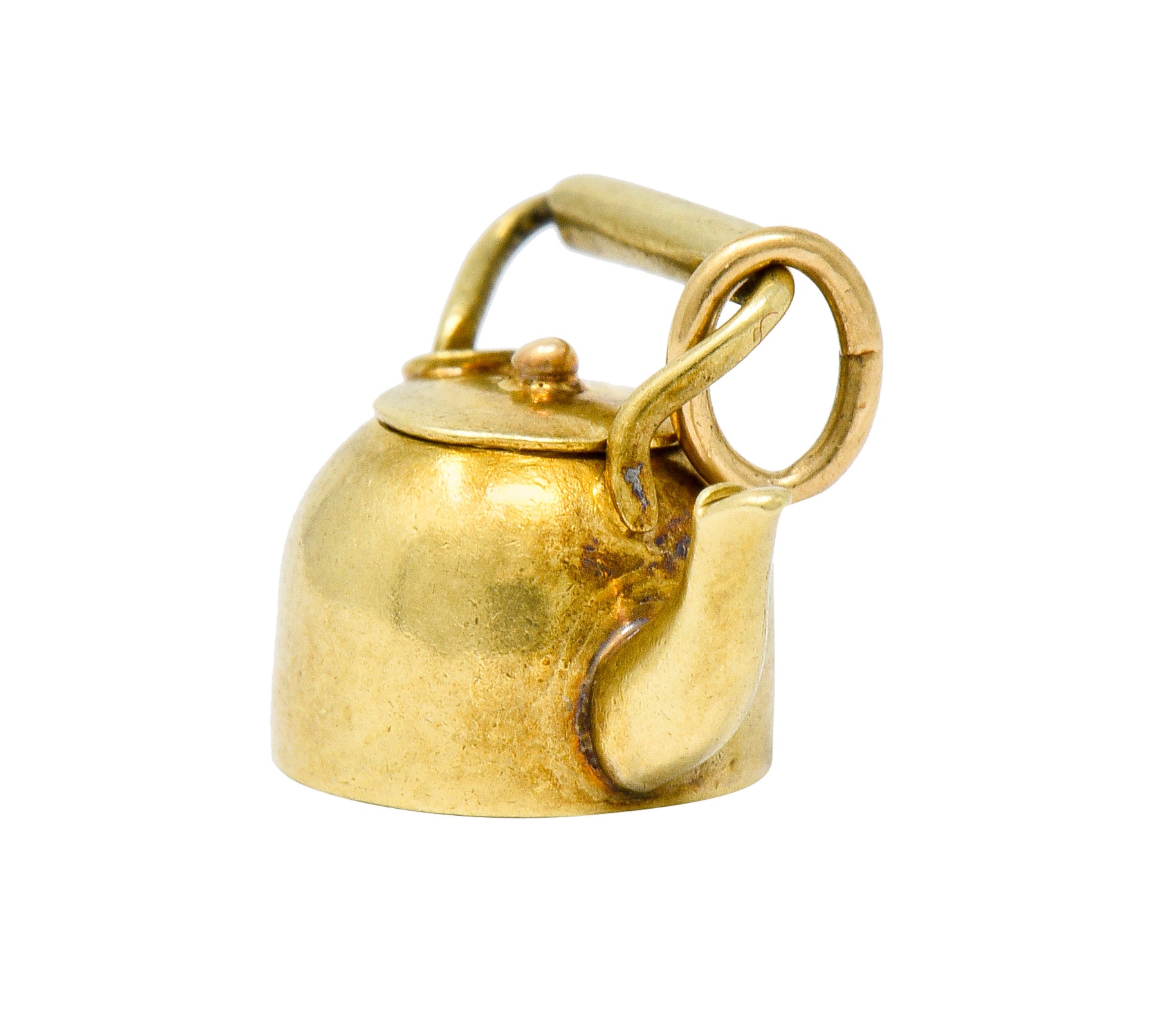 Sloan & Co. Art Nouveau 14 Karat Gold Tea Kettle Charm - Wilson's Estate Jewelry