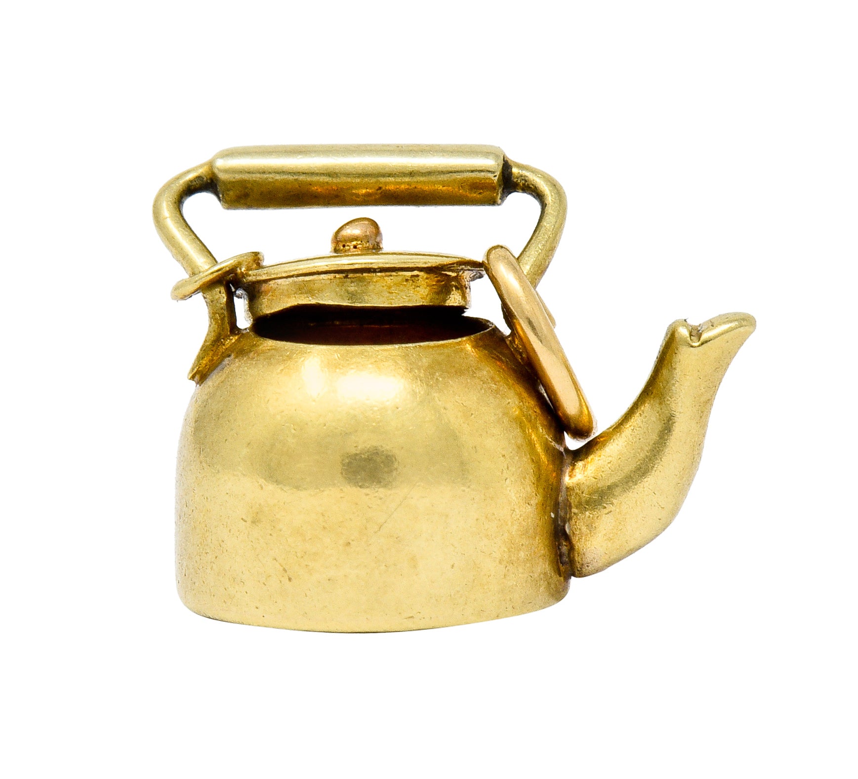 Sloan & Co. Art Nouveau 14 Karat Gold Tea Kettle Charm - Wilson's Estate Jewelry