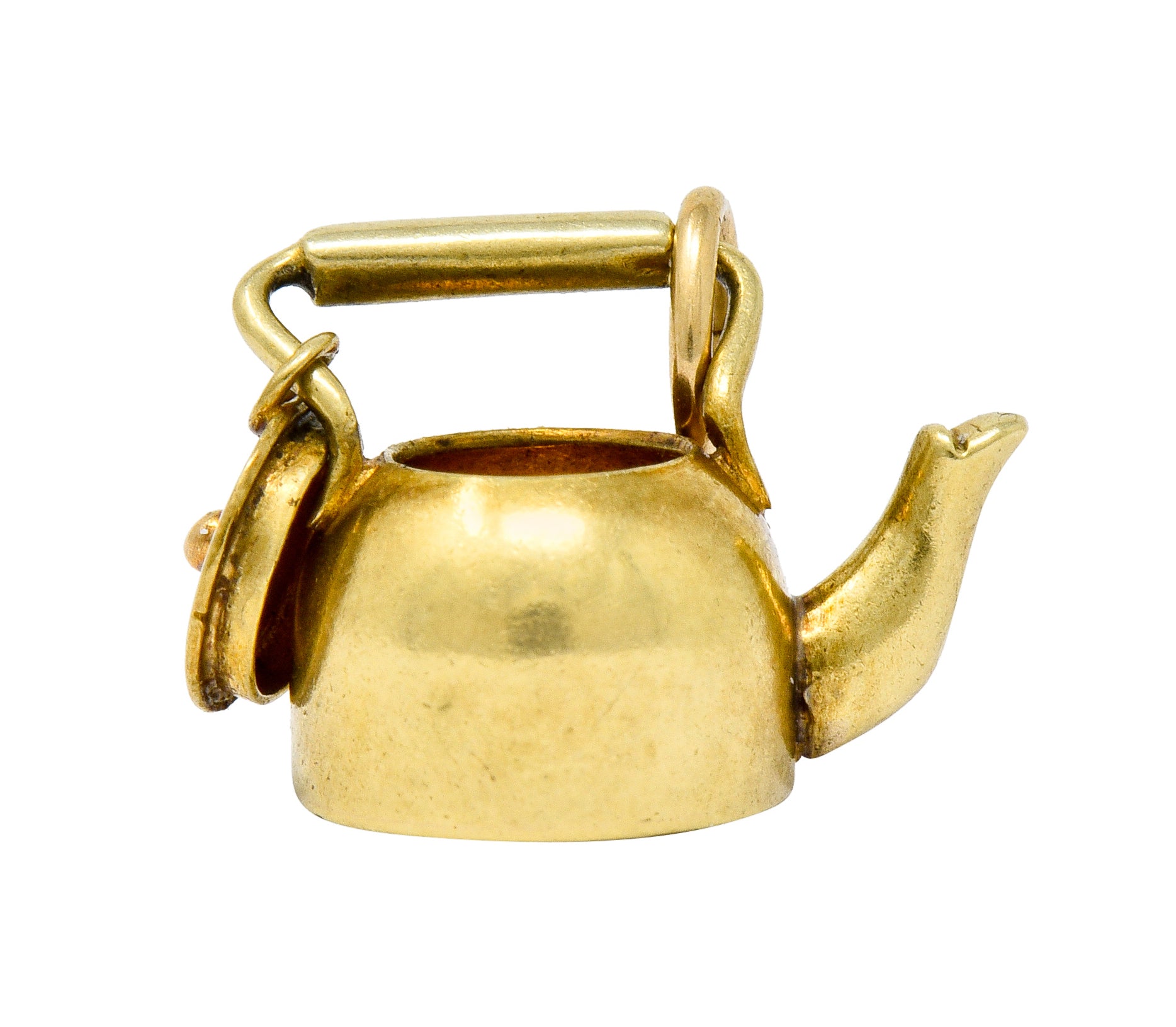 Sloan & Co. Art Nouveau 14 Karat Gold Tea Kettle Charm - Wilson's Estate Jewelry