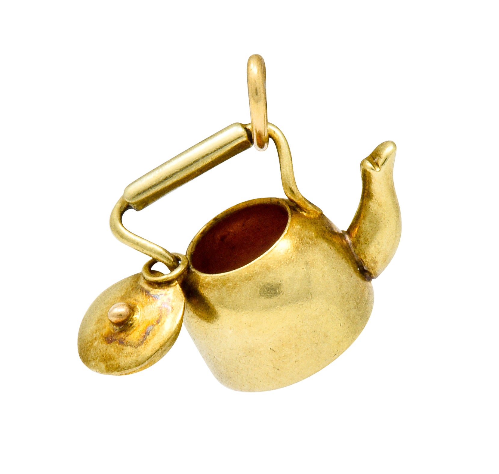 Sloan & Co. Art Nouveau 14 Karat Gold Tea Kettle Charm - Wilson's Estate Jewelry