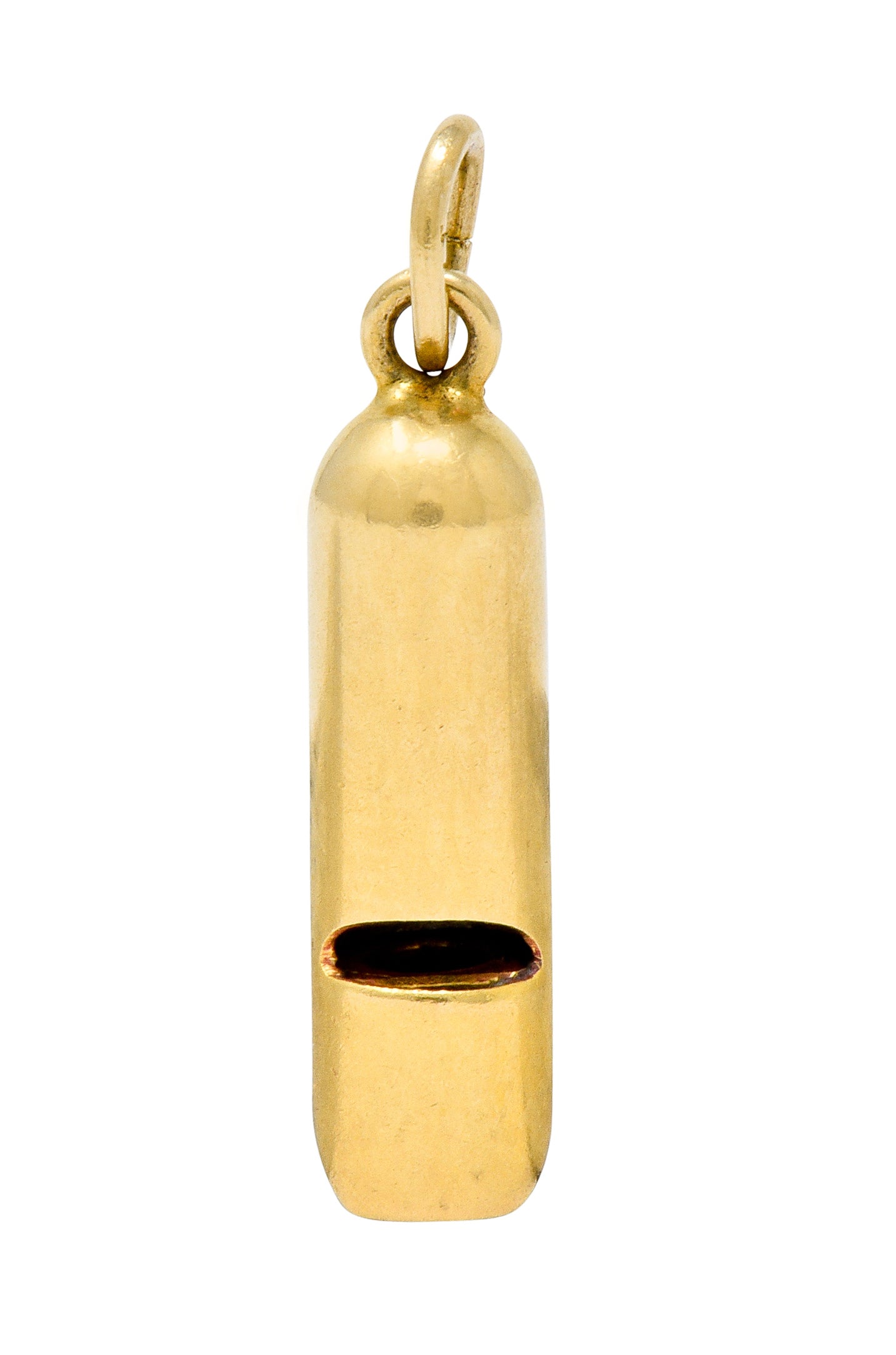 Art Nouveau 14 Karat Gold Functional Antique Whistle Charm - Wilson's Estate Jewelry