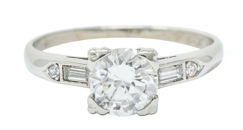 Retro 0.85 CTW Diamond Platinum Engagement RingRing - Wilson's Estate Jewelry