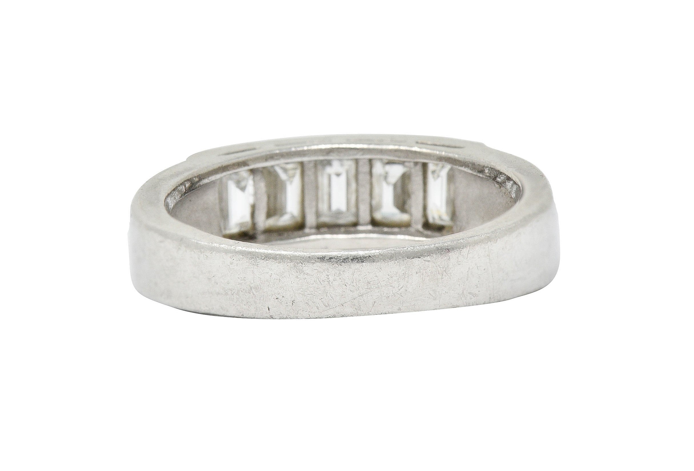 1.00 CTW Diamond Platinum Channel Band RingRing - Wilson's Estate Jewelry