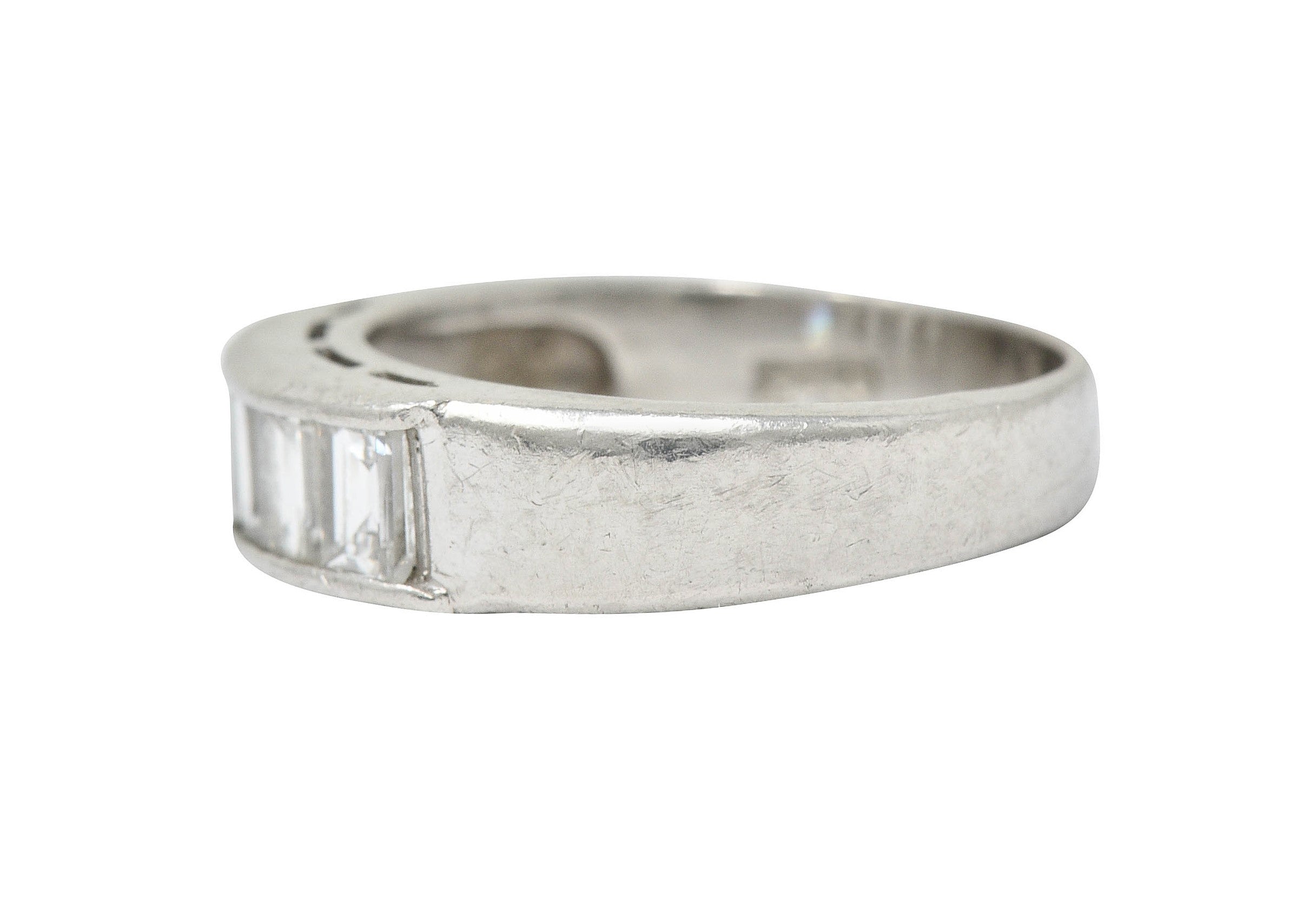 1.00 CTW Diamond Platinum Channel Band RingRing - Wilson's Estate Jewelry