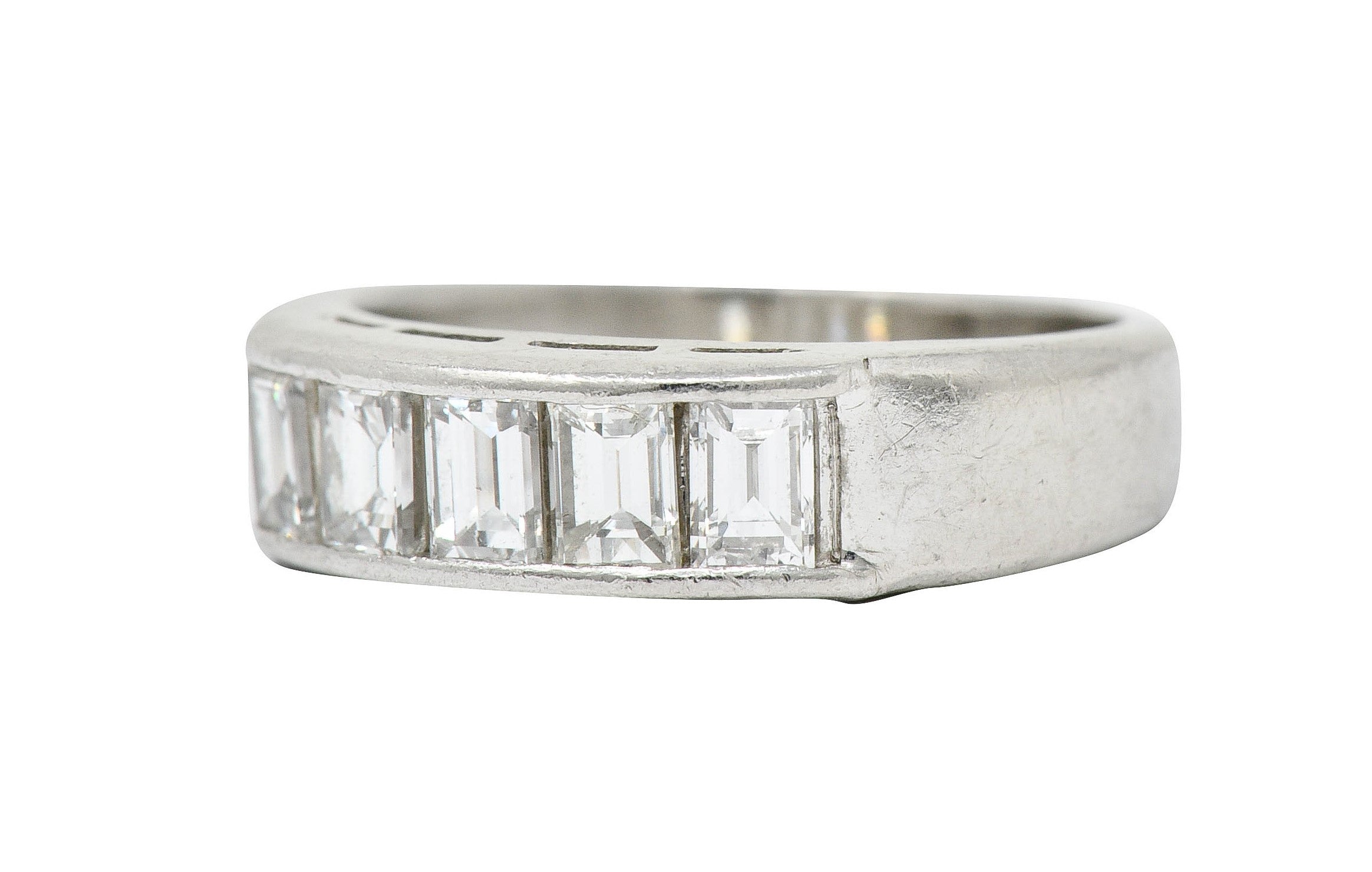 1.00 CTW Diamond Platinum Channel Band RingRing - Wilson's Estate Jewelry