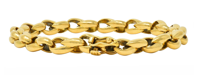 Cartier French 1991 18 Karat Yellow Gold Infinity Link Vintage Chain Bracelet
