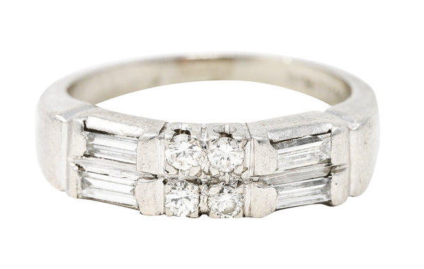 Mid-Century 0.55 CTW Diamond Platinum Band RingRing - Wilson's Estate Jewelry