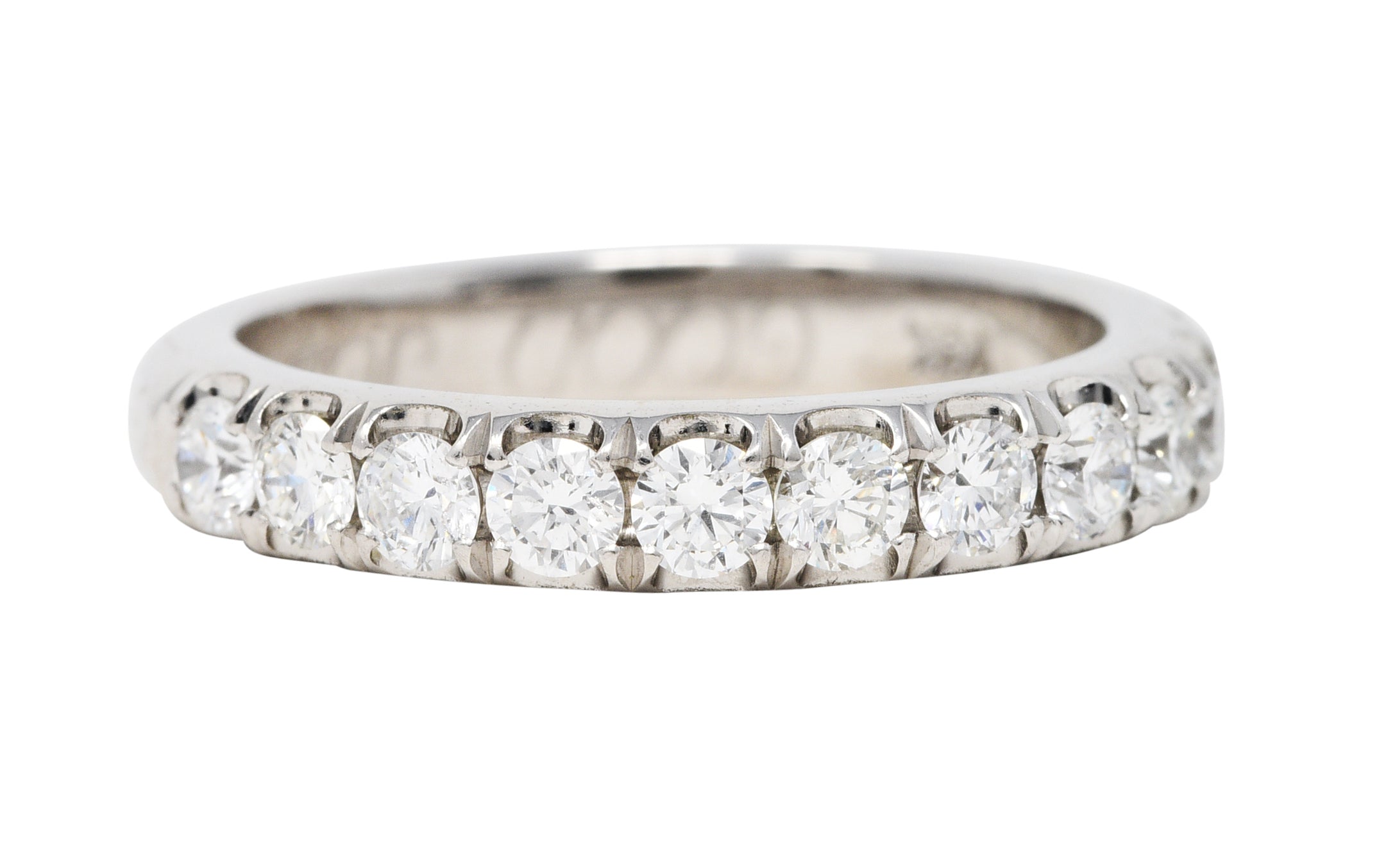 Contemporary 0.75 CTW Diamond 14 Karat White Gold Anniversary Band RingRing - Wilson's Estate Jewelry