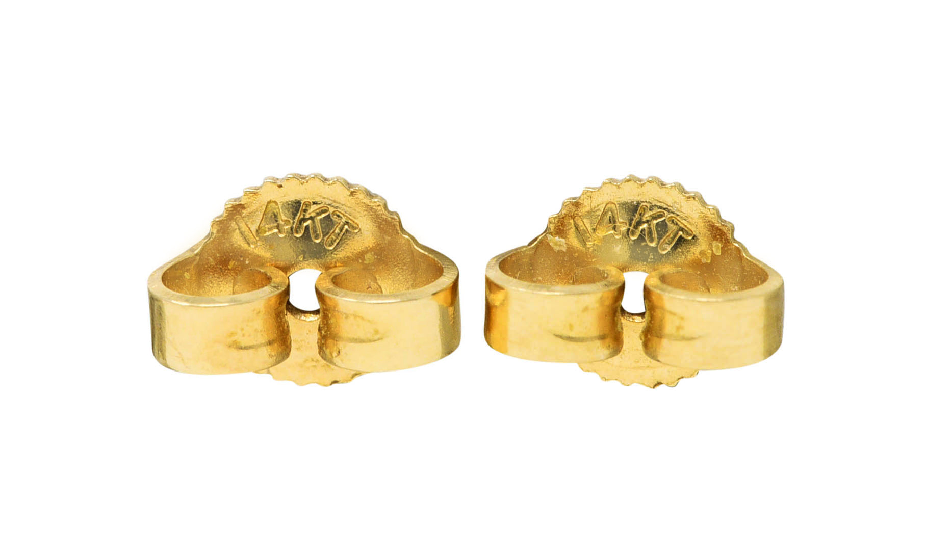 Crane & Theurer Art Nouveau Pearl Enamel 14 Karat Yellow Gold Pansy Flower Antique Earrings Wilson's Estate Jewelry
