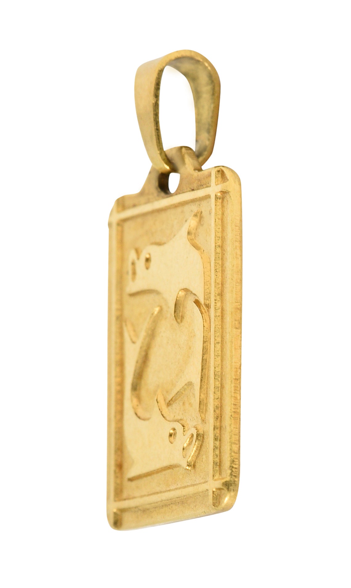 Italian UnoAErre 18 Karat Gold Pisces Zodiac Charmcharm - Wilson's Estate Jewelry