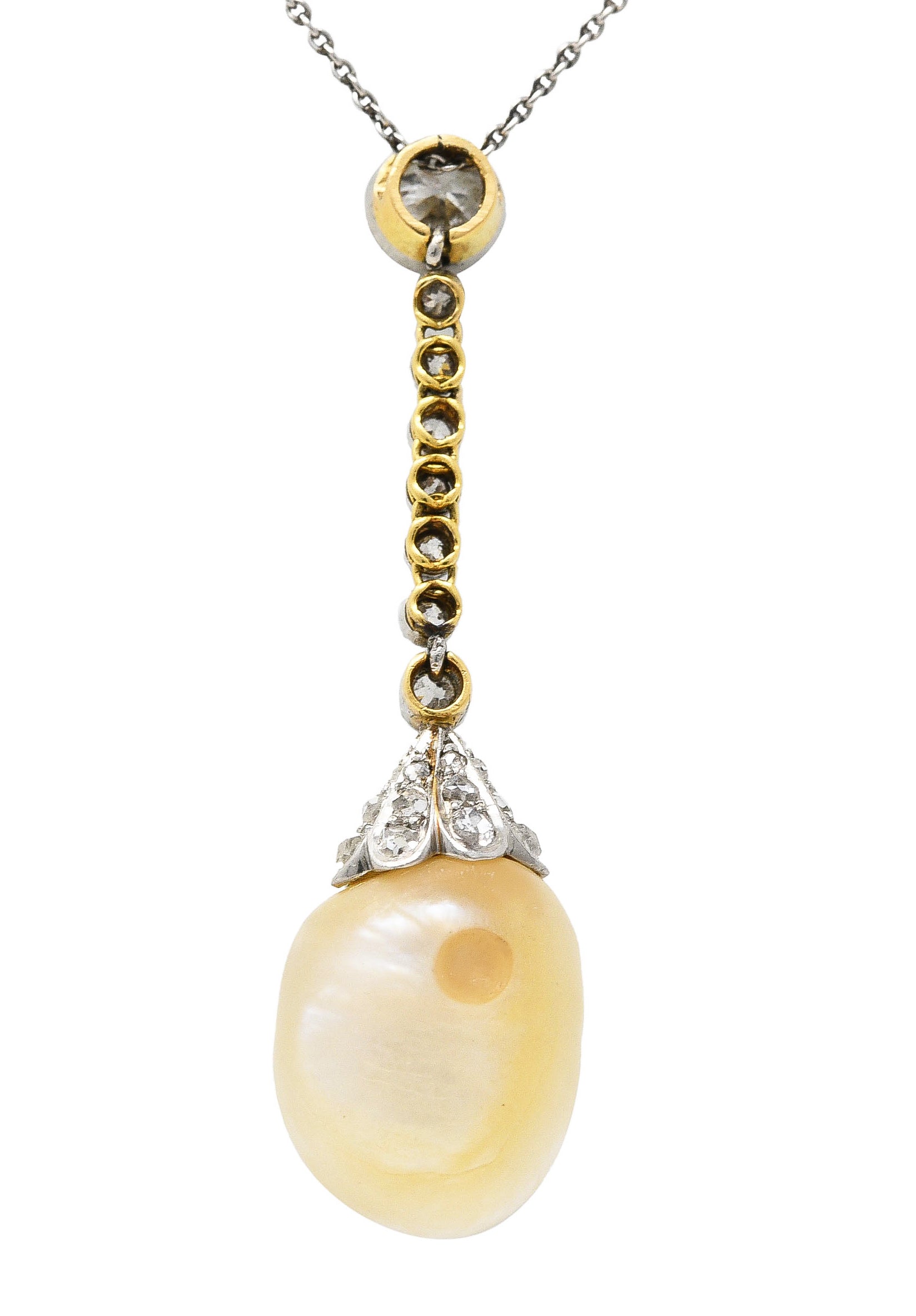 .11111 #Check color on back of pearl; is it yellow# We-10623 Wilson's Estate Jewelry