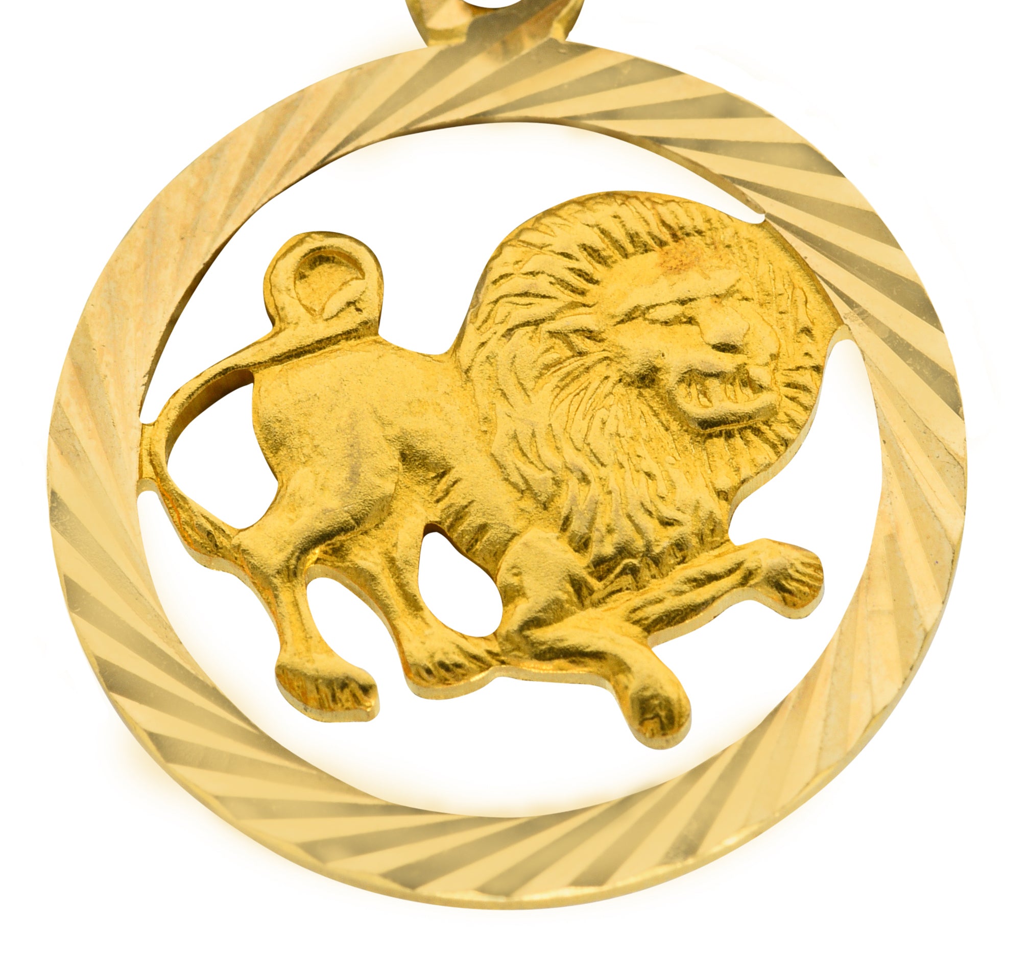 1970's 18 Karat Yellow Gold Leo Lion Zodiac Charmcharm - Wilson's Estate Jewelry