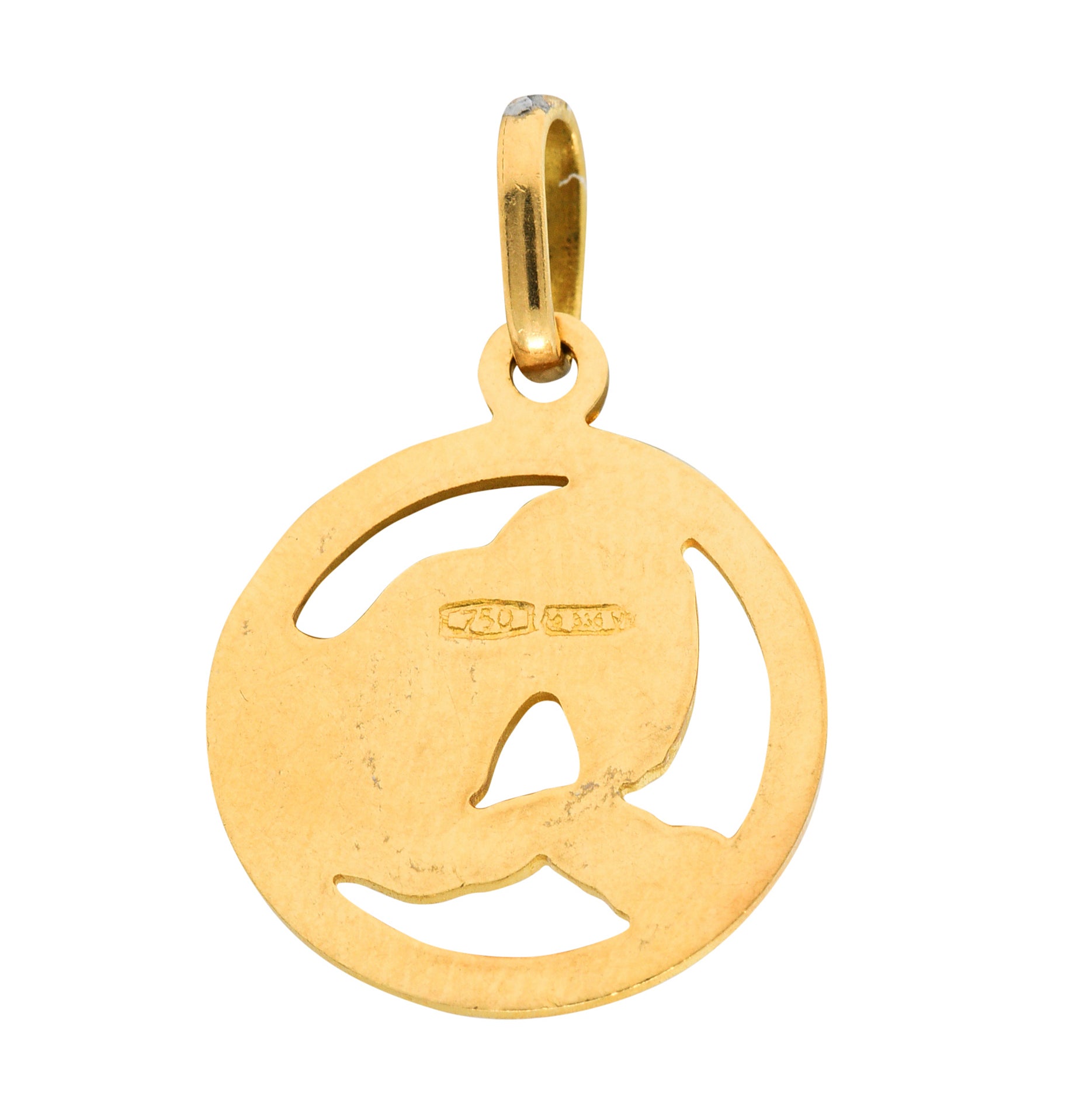 1970's Italian 18 Karat Gold Aries Zodiac Charmcharm - Wilson's Estate Jewelry