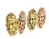 T.B. Starr Art Nouveau 14 Karat Two-Tone Gold Dionysus & Hercules Men's Cufflinks Wilson's Antique & Estate Jewelry