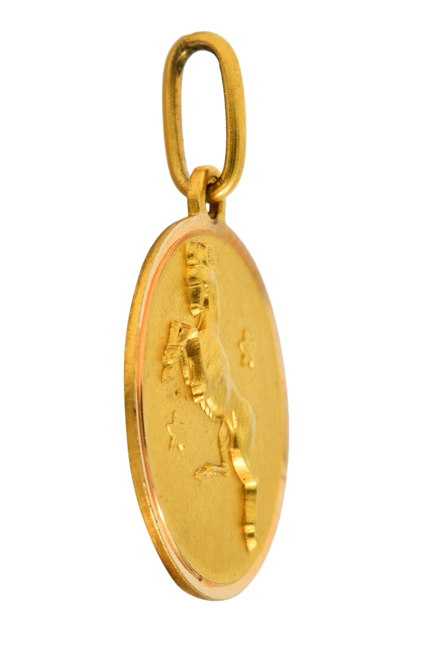 1970's Italian Vintage 18 Karat Gold Aries Zodiac Charmcharm - Wilson's Estate Jewelry