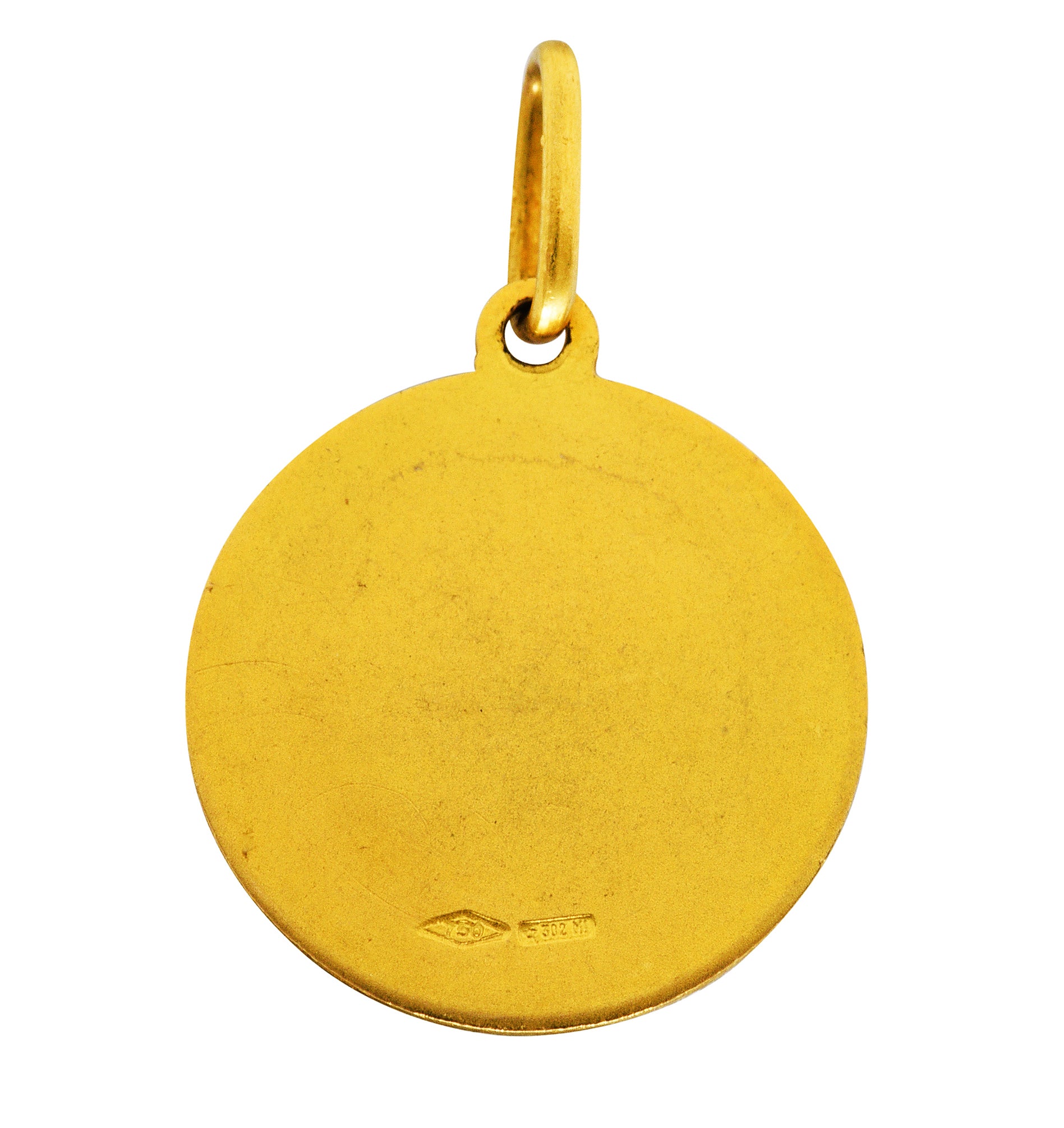 Vintage 18 Karat Gold Libra Zodiac Charmcharm - Wilson's Estate Jewelry