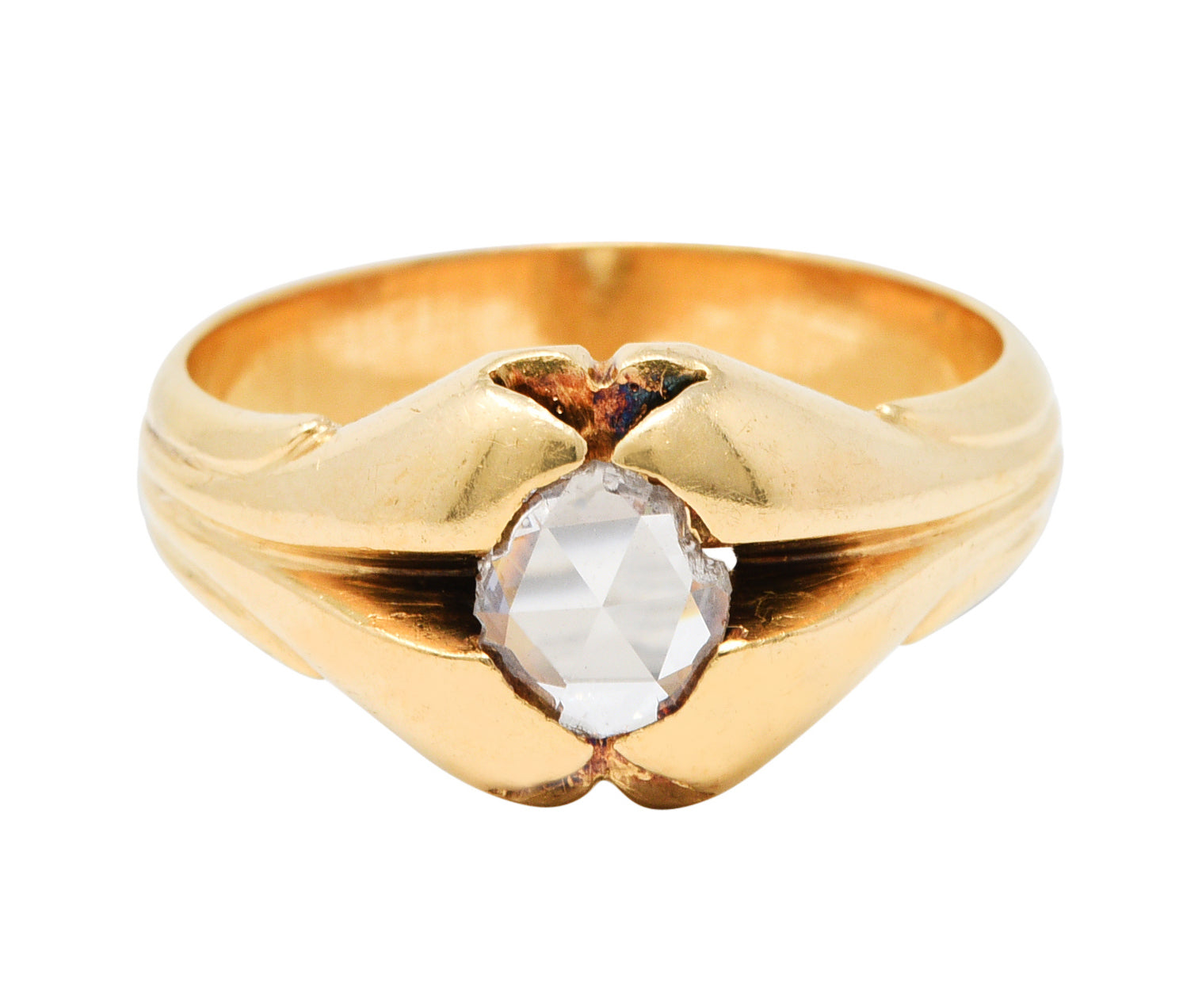 Art Deco Rose Cut Diamond 18 Karat Gold Band RingRing - Wilson's Estate Jewelry