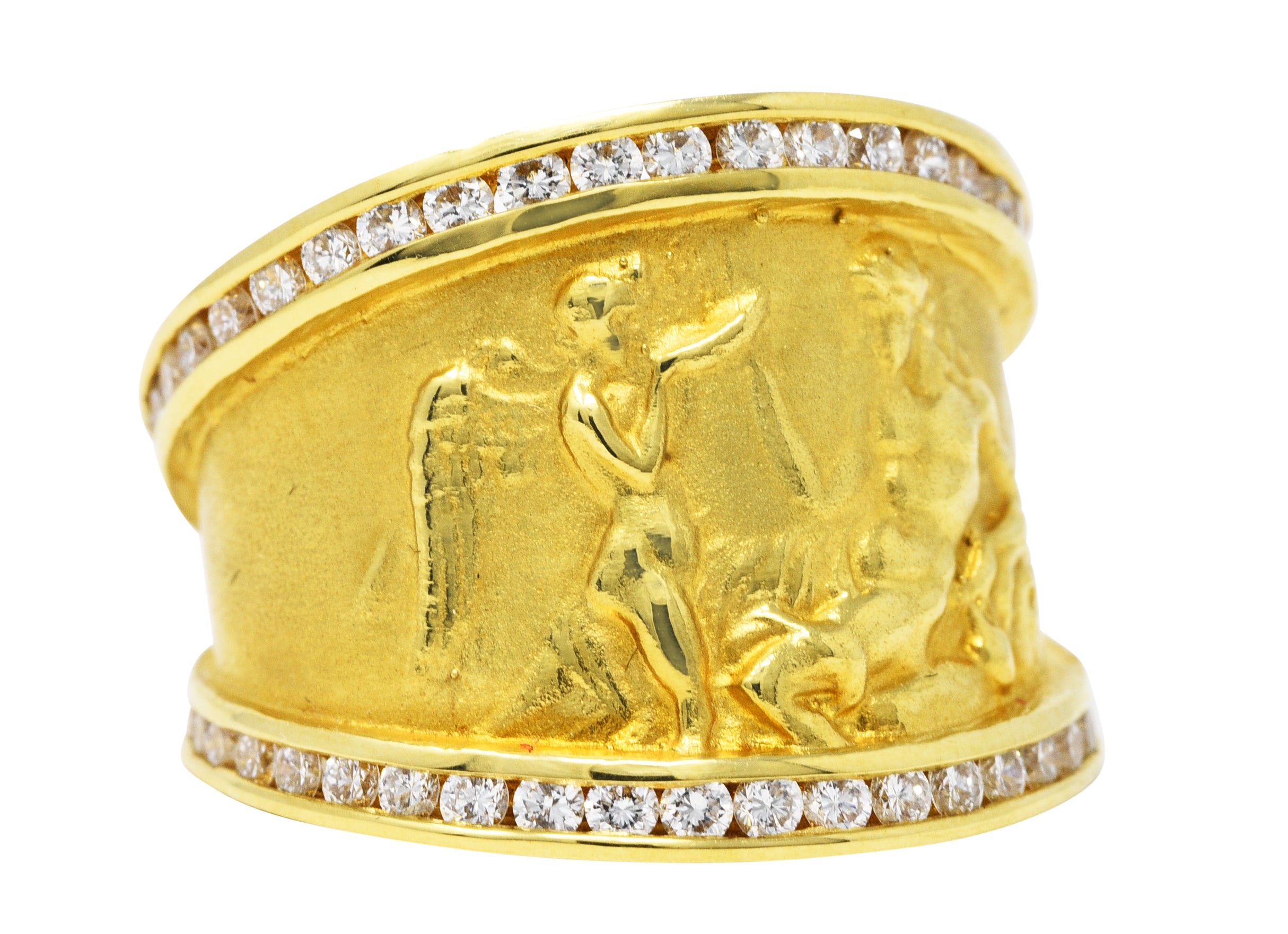 SeidanGang 1.00 CTW Diamond 18 Karat Gold Cupid Dionysus Band RingRing - Wilson's Estate Jewelry