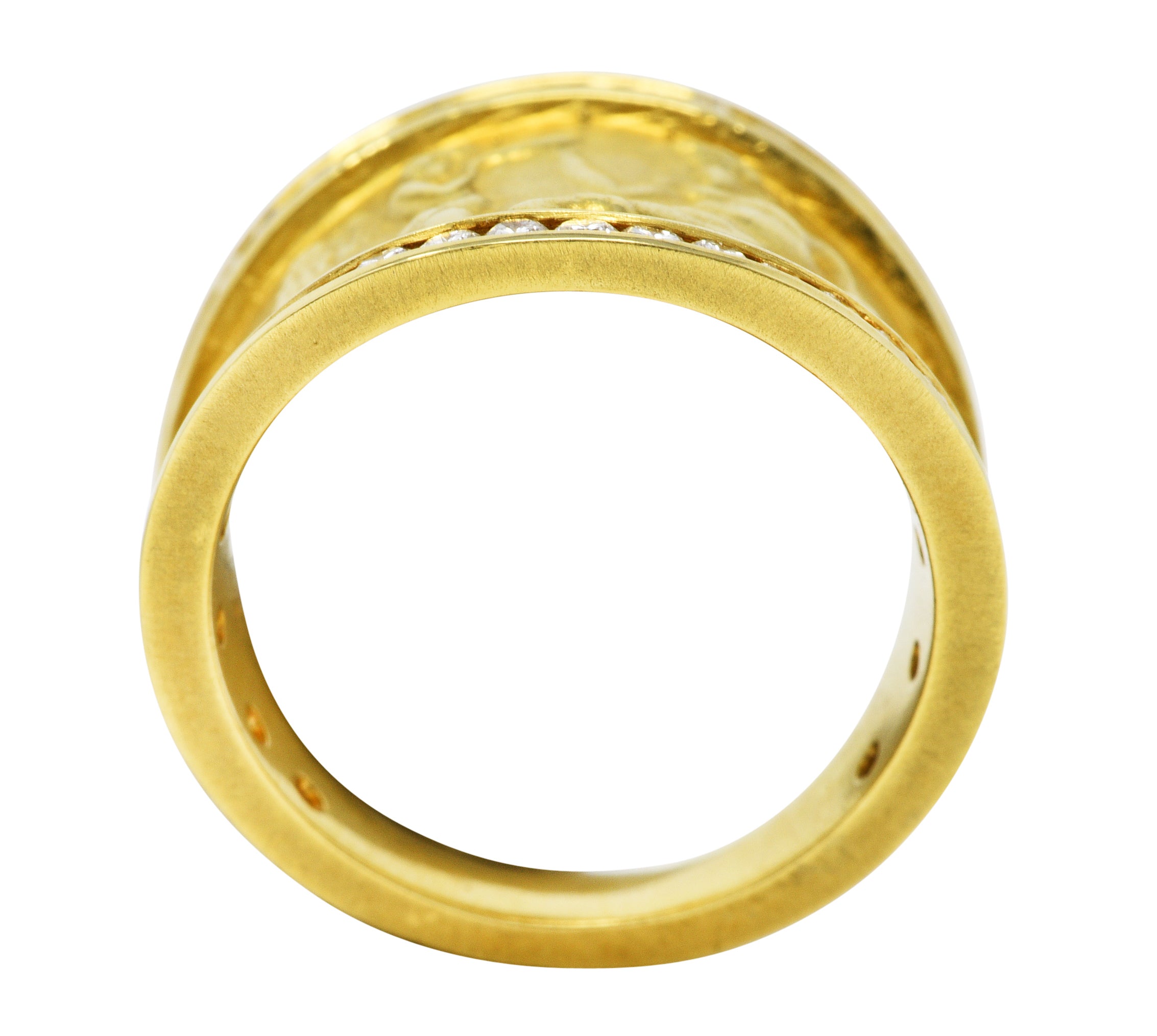 SeidanGang 1.00 CTW Diamond 18 Karat Gold Cupid Dionysus Band RingRing - Wilson's Estate Jewelry