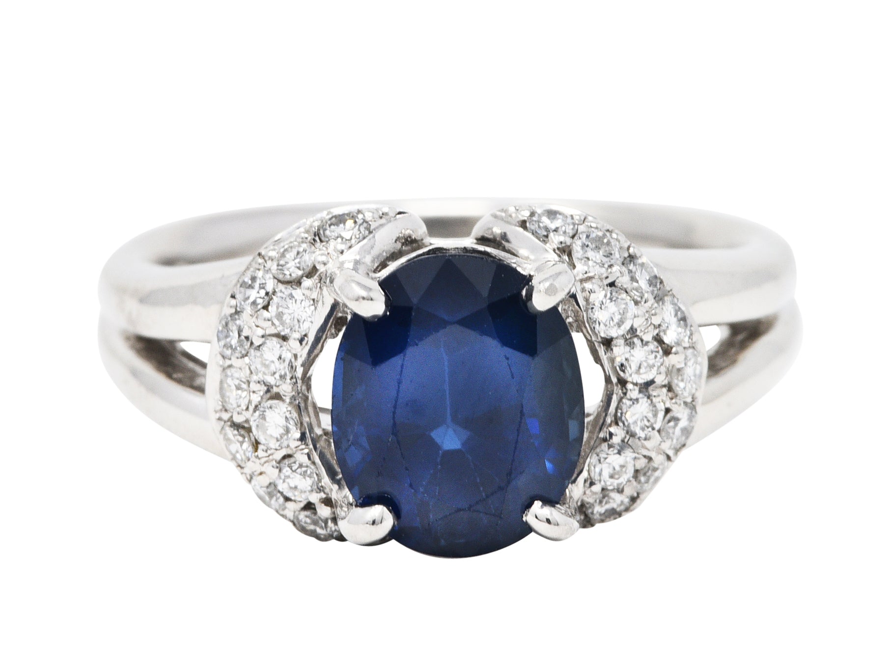 Contemporary 2.80 CTW Sapphire Diamond Gemstone RingRing - Wilson's Estate Jewelry