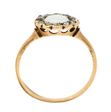 1880's Victorian Opal Diamond 14 Karat Rose Gold Cluster RingRing - Wilson's Estate Jewelry