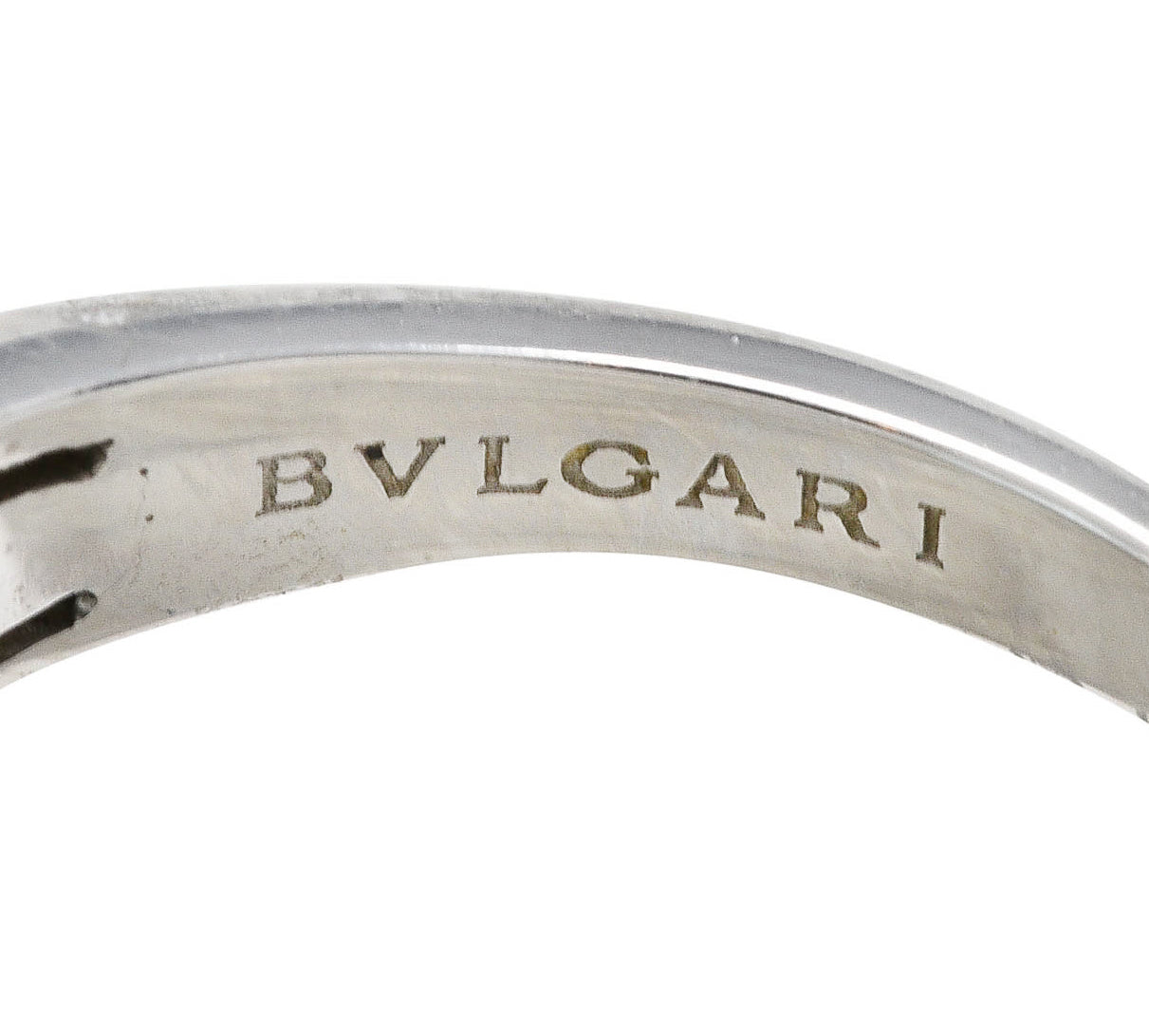 Bulgari Contemporary Italian Diamond Blue Topaz 18 Karat White Gold Parentesi Cocktail Ring Wilson's Estate Jewelry