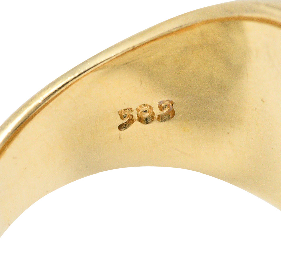 Tiffany & Co. Retro 14 Karat Gold Heraldry Swan Unisex Signet RingRing - Wilson's Estate Jewelry