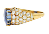 Van Cleef & Arpels French No Heat Ceylon Sapphire Diamond 18 Karat Ring AGL