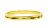 .11111 *Hidalgo Vintage 18 Karat Yellow Gold Rope Band Stack Ring Wilson's Estate Jewelry
