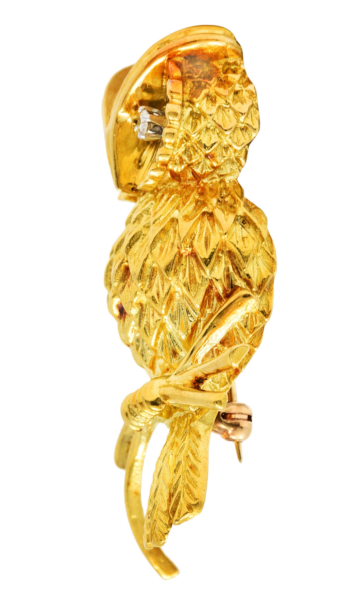 Tiffany & Co. Retro Diamond 18 Karat Gold Owl BroochBrooch - Wilson's Estate Jewelry