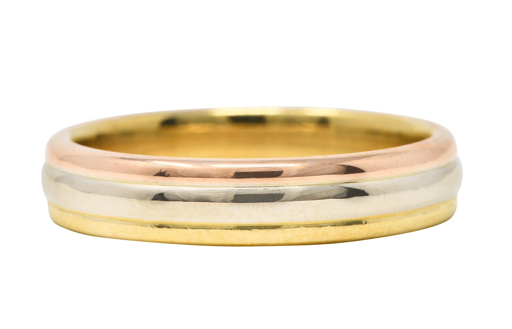 Cartier 18 Karat Tri-Gold Unisex Trinity Band RingRing - Wilson's Estate Jewelry