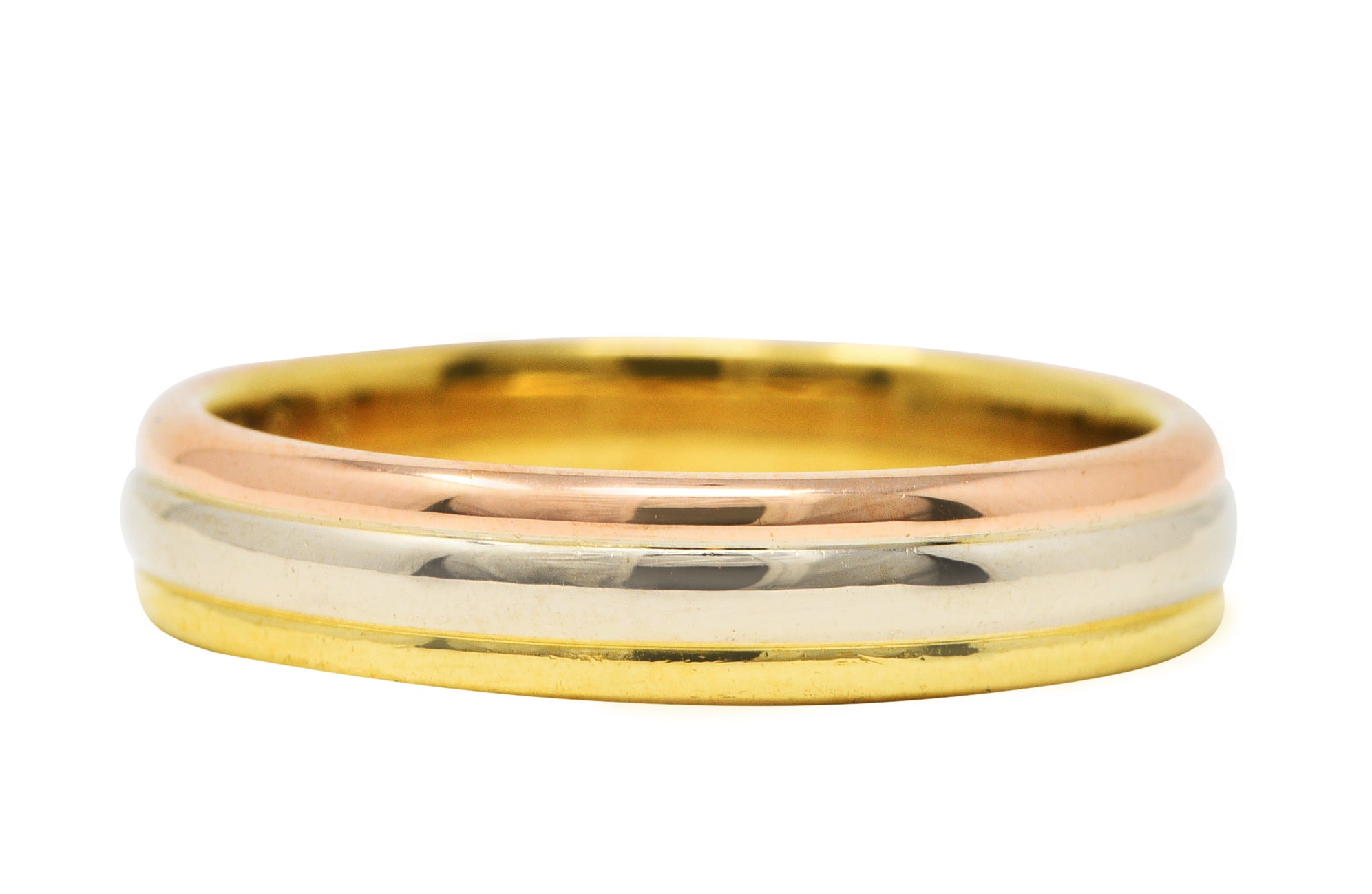 Cartier 18 Karat Tri-Gold Unisex Trinity Band RingRing - Wilson's Estate Jewelry