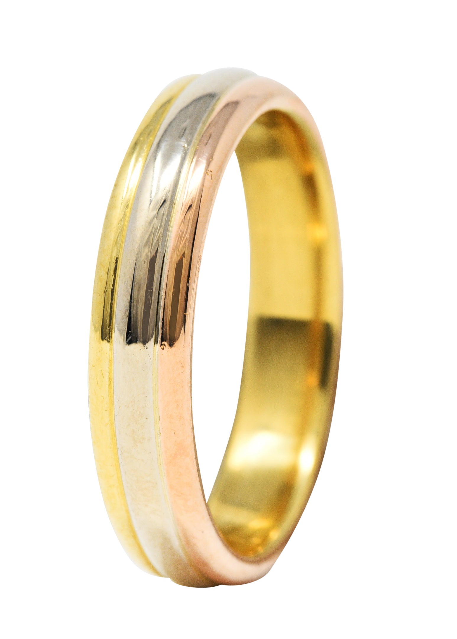 Cartier 18 Karat Tri-Gold Unisex Trinity Band RingRing - Wilson's Estate Jewelry