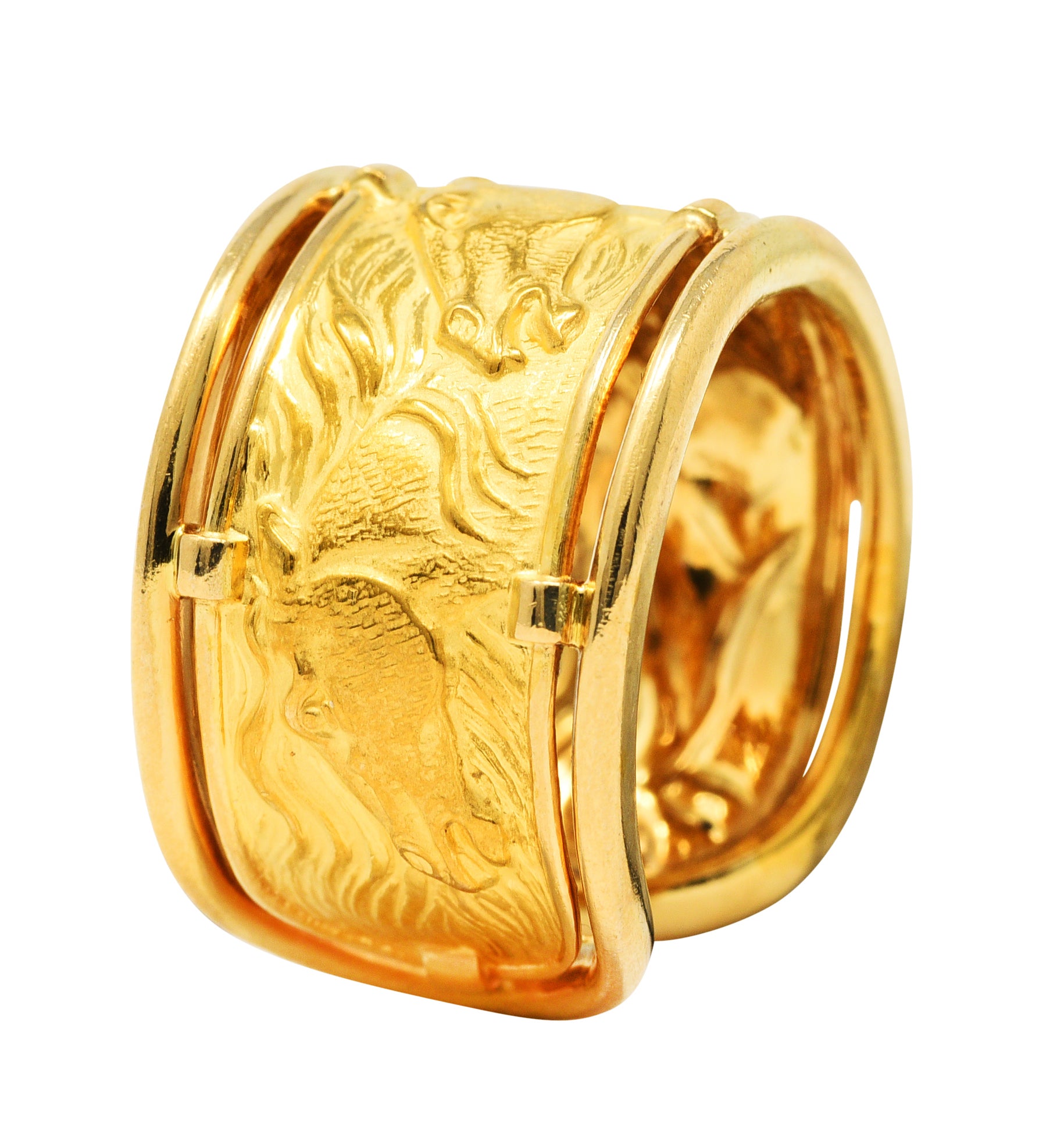 Carrera y Carrera 18 Karat Yellow Gold Horse Band RingRing - Wilson's Estate Jewelry