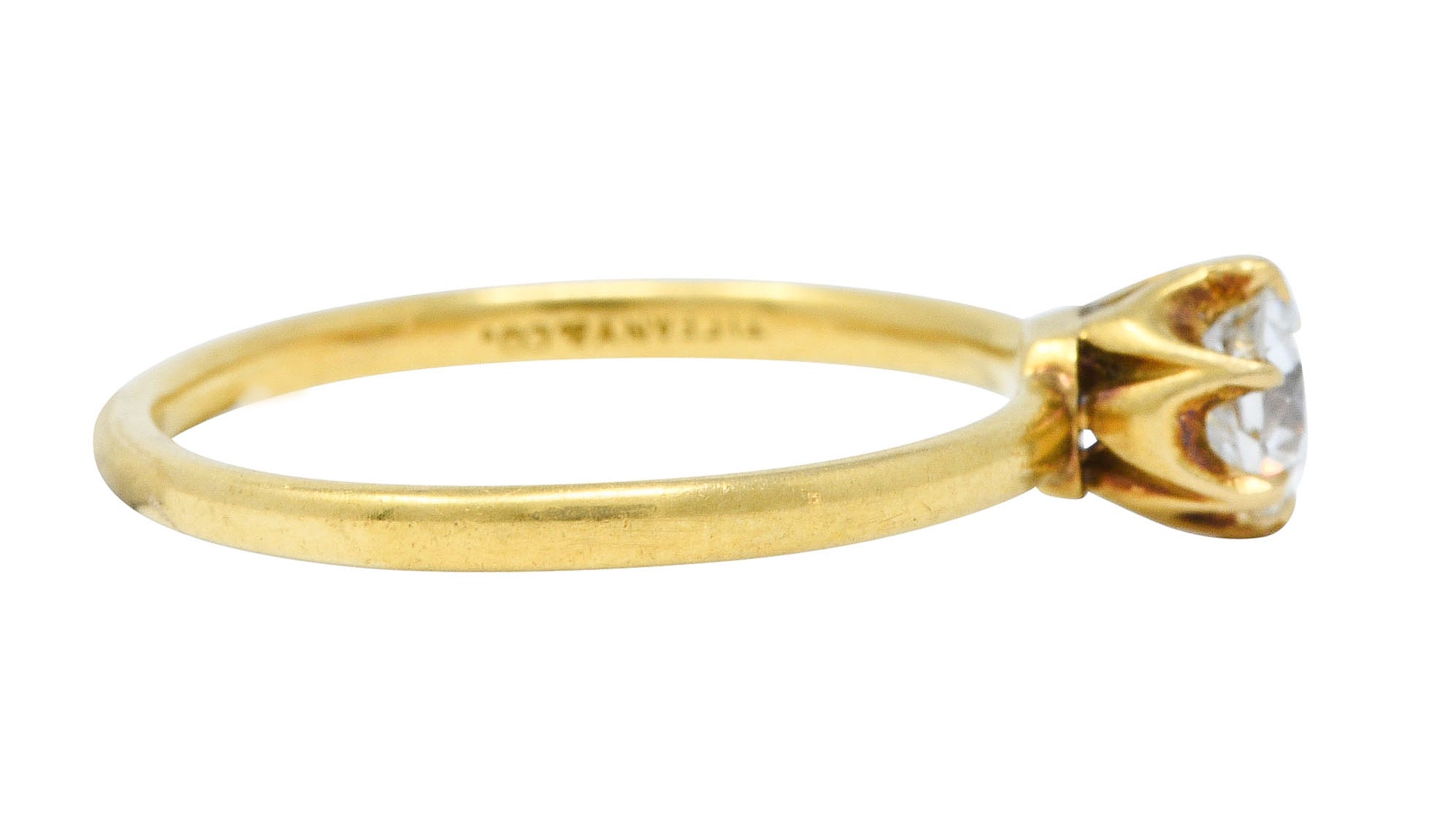 Early 1904 Tiffany & Co. 0.39 CTW Diamond 18 Karat Gold Solitaire Engagement RingRing - Wilson's Estate Jewelry