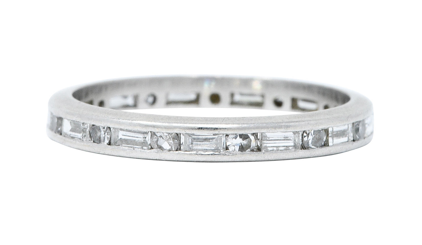 1930's Art Deco 1.00 CTW Diamond Platinum Eternity Band RingRing - Wilson's Estate Jewelry