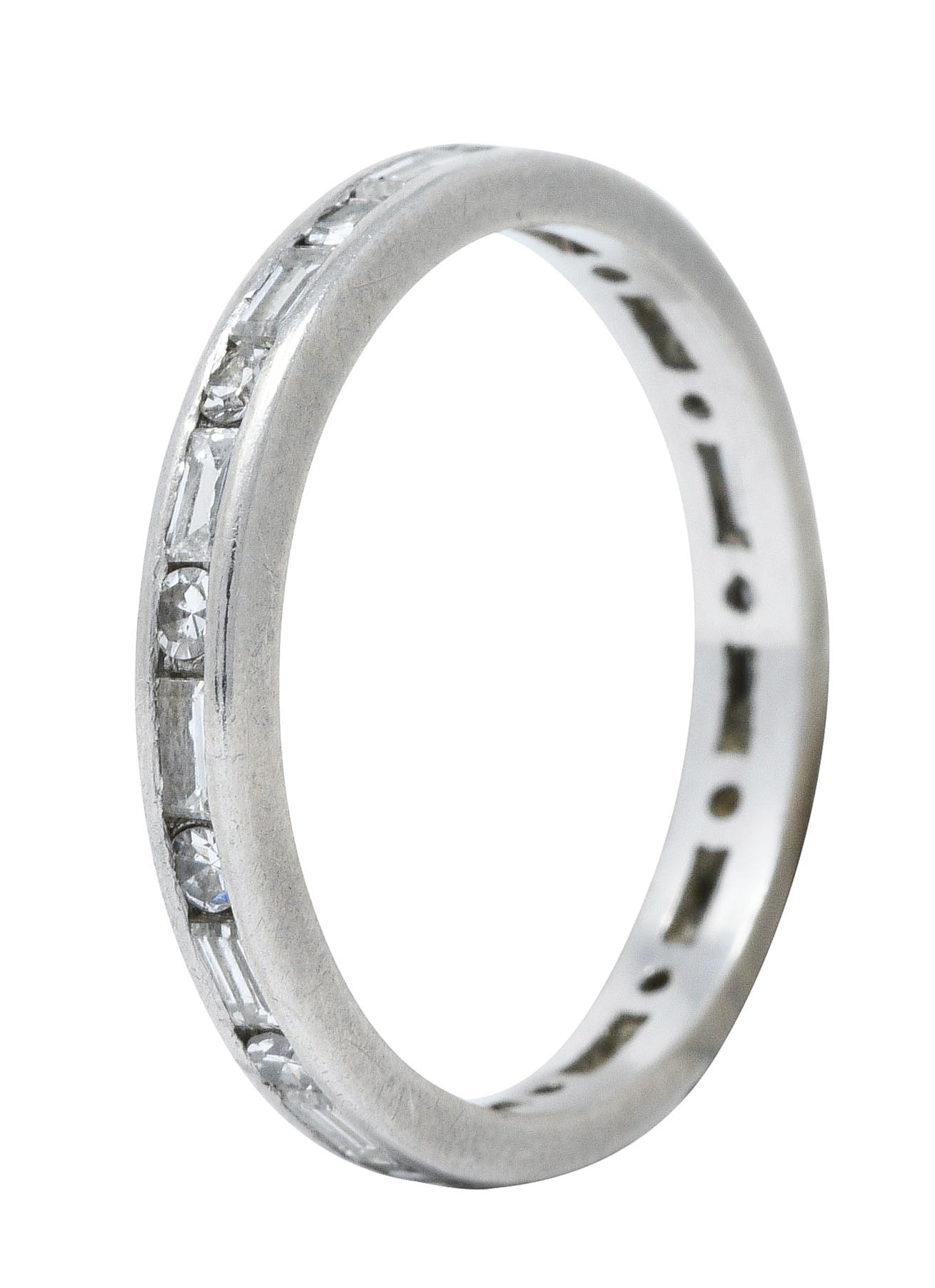 1930's Art Deco 1.00 CTW Diamond Platinum Eternity Band RingRing - Wilson's Estate Jewelry