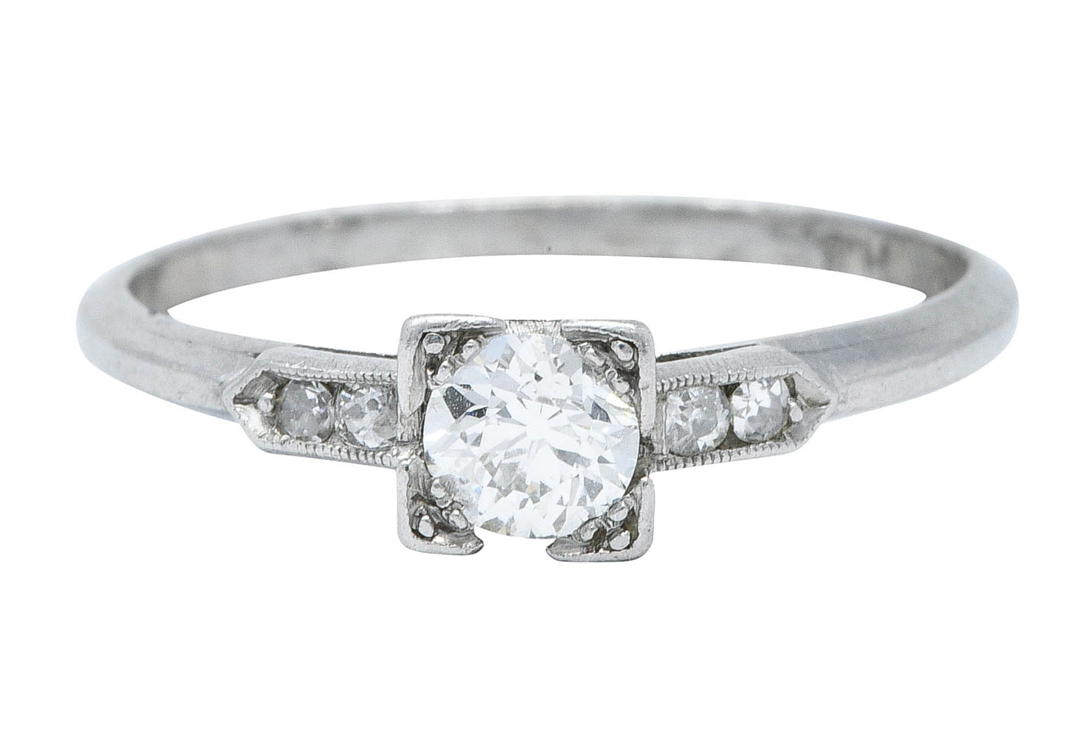 1930's Art Deco 0.38 CTW Diamond Platinum Engagement RingRing - Wilson's Estate Jewelry