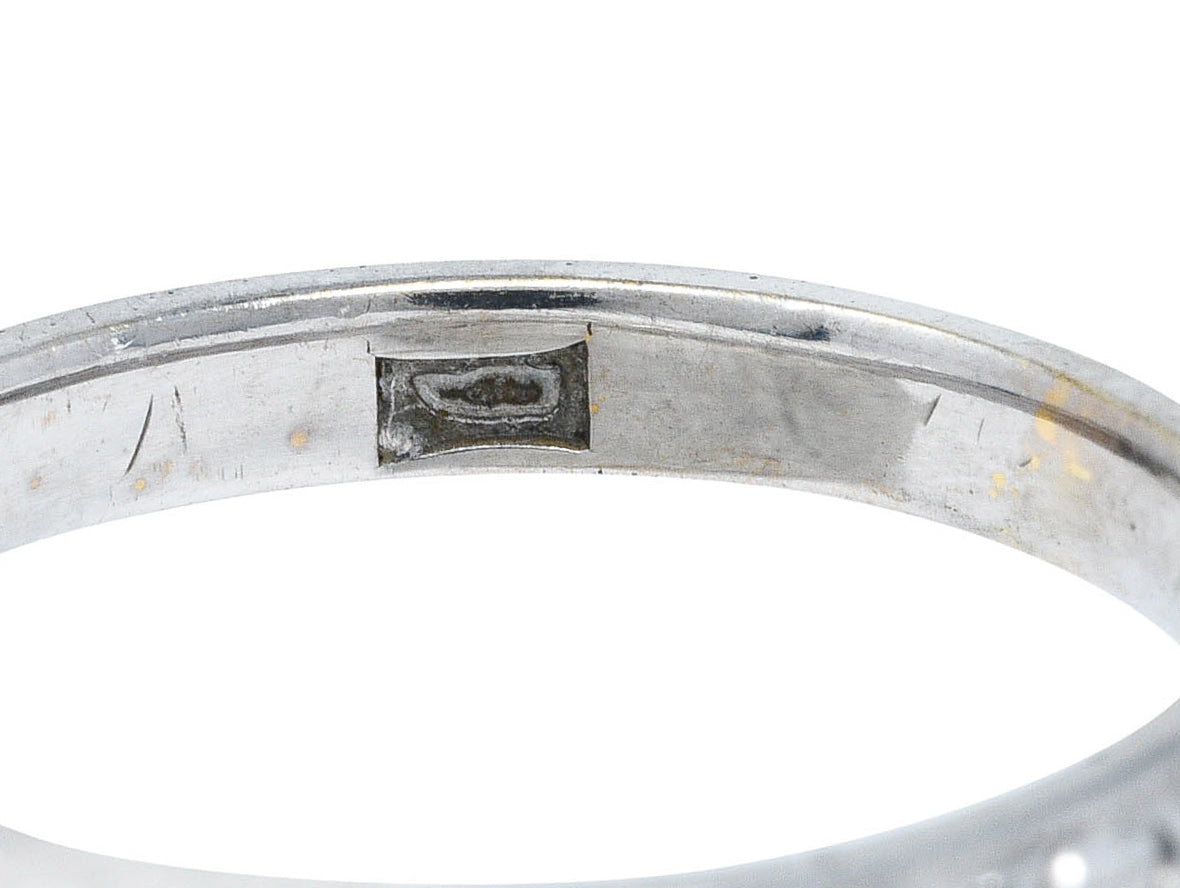 1915 Edwardian 18 Karat White Gold Garland Eternity Band RingRing - Wilson's Estate Jewelry