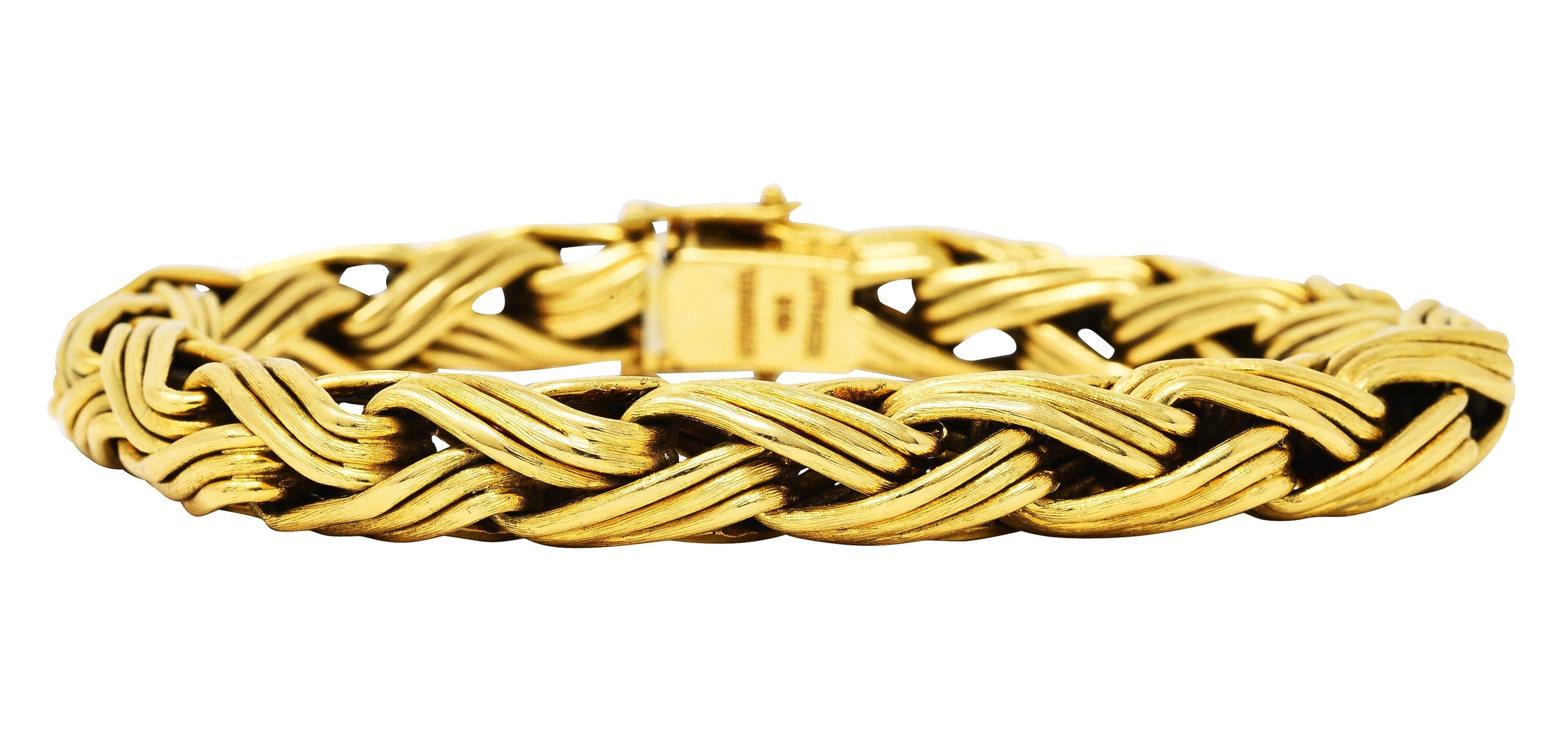 Tiffany & Co. 18 Karat Yellow Gold Braided Wheat Link Braceletbracelet - Wilson's Estate Jewelry