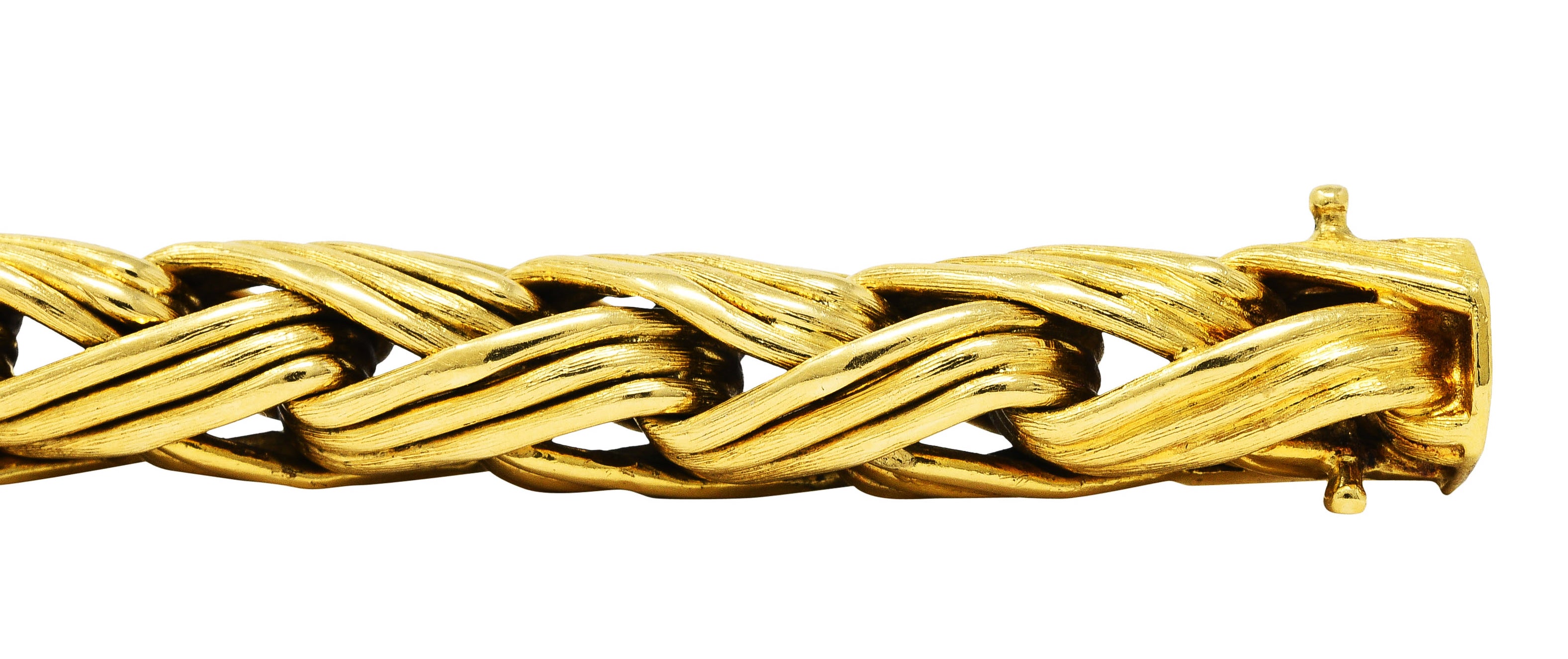 Tiffany & Co. 18 Karat Yellow Gold Braided Wheat Link Braceletbracelet - Wilson's Estate Jewelry